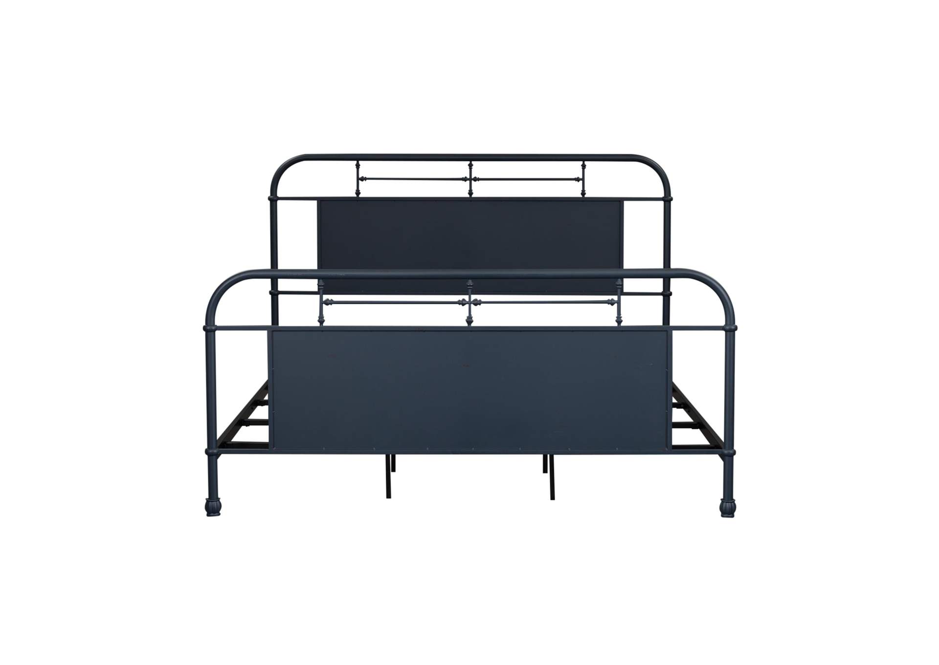 Vintage Series King Metal Bed - Navy,Liberty