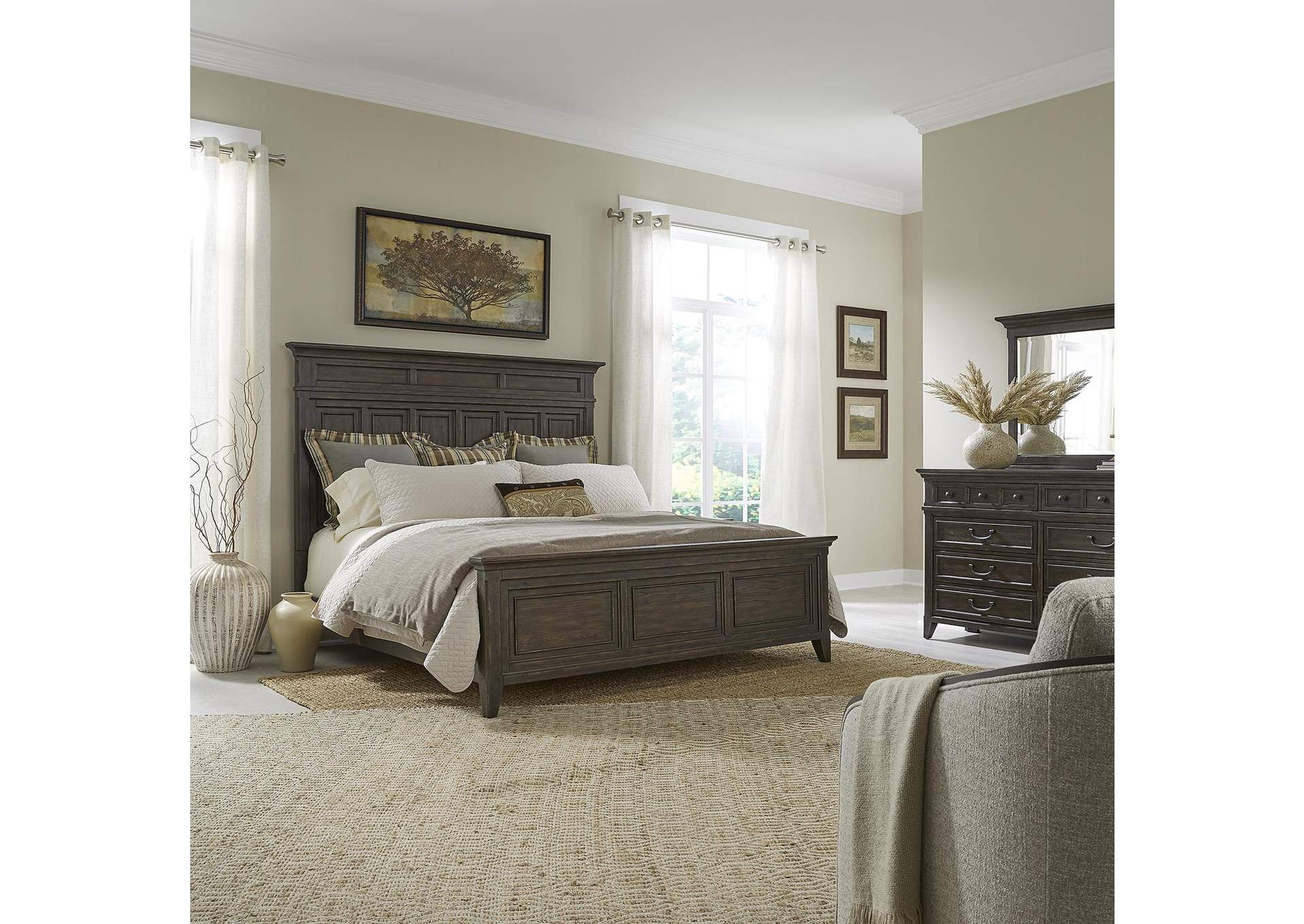 Paradise Valley Queen Panel Bed, Dresser & Mirror,Liberty