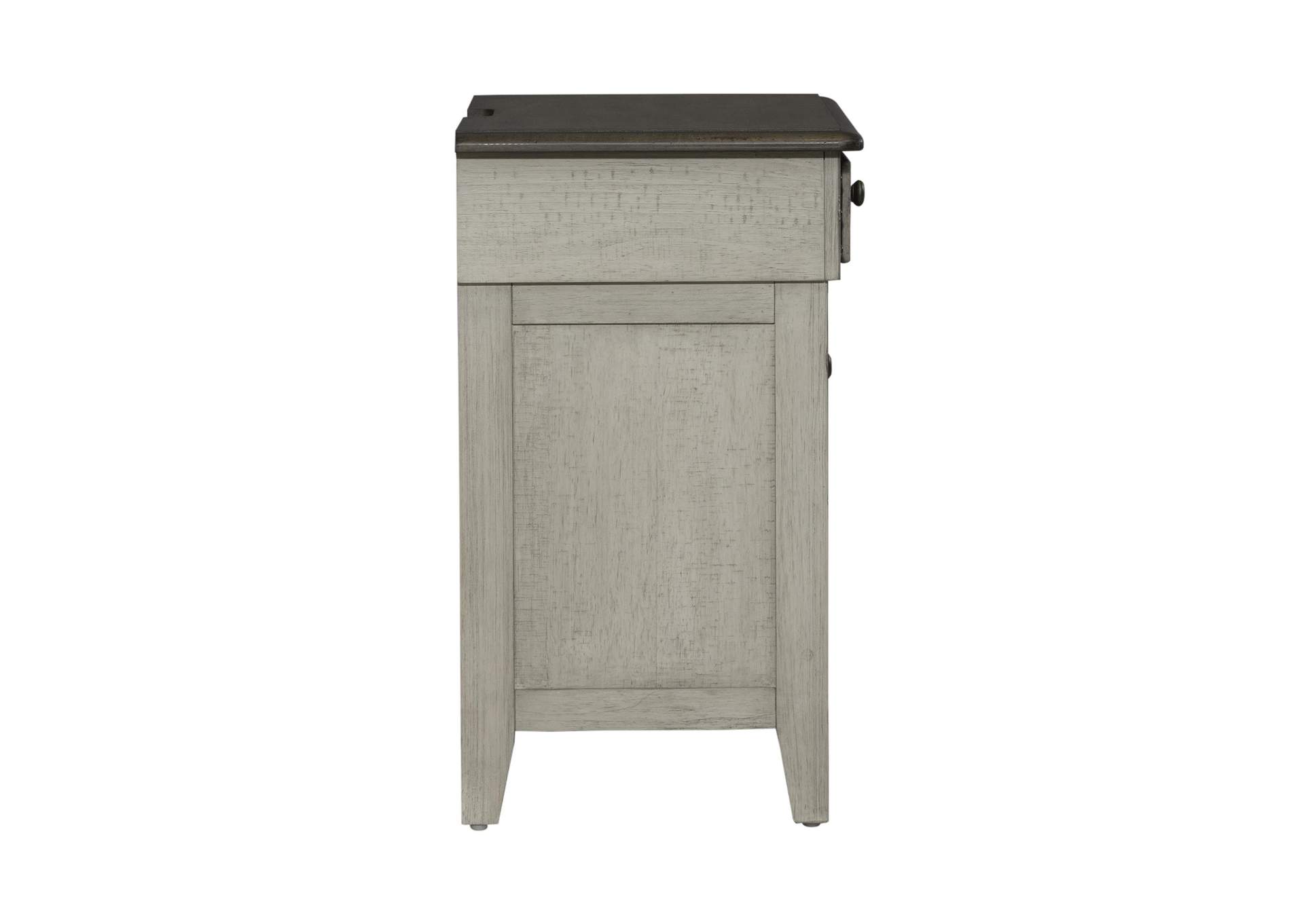 Ivy Hollow 3 Drawer Nightstand with Charging Station,Liberty