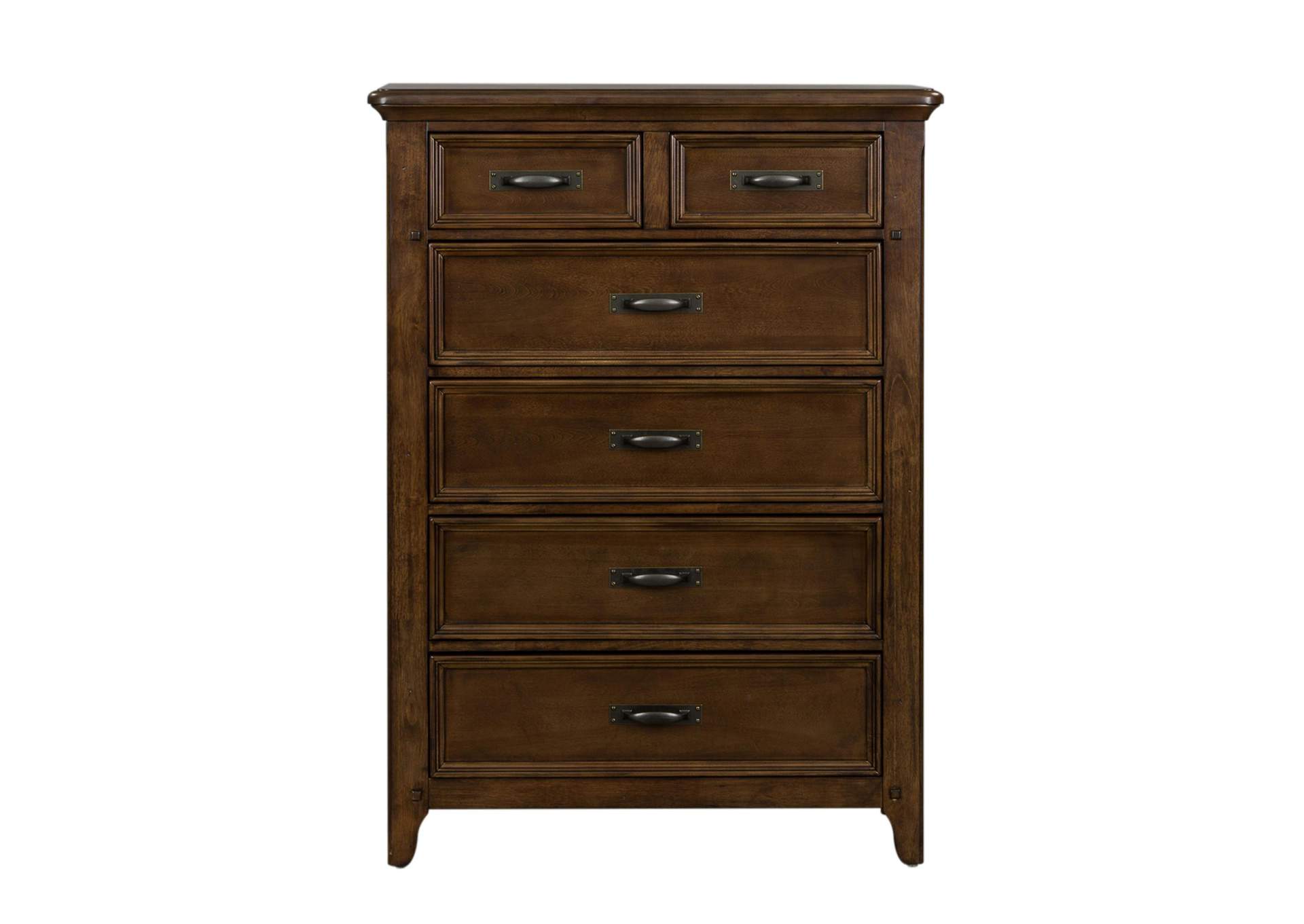 Saddlebrook Queen Panel Bed, Dresser & Mirror, Chest,Liberty