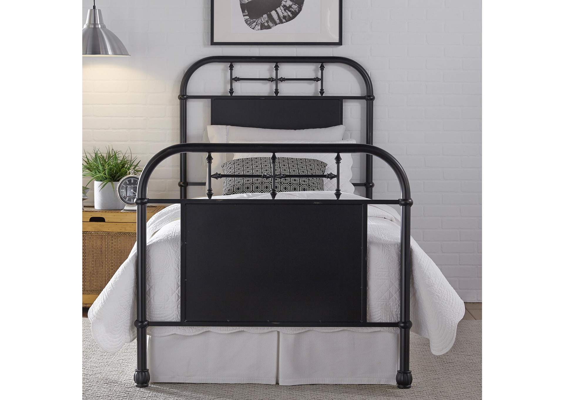 Vintage Series Full Metal Bed - Black,Liberty