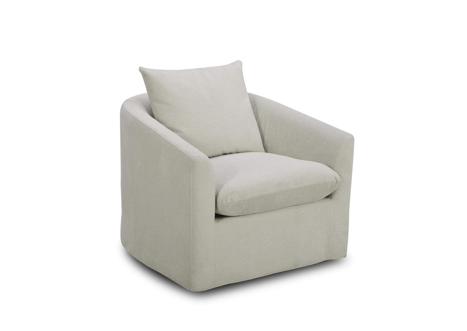 Saxton Upholstered Swivel Accent Chair - Ivory,Liberty