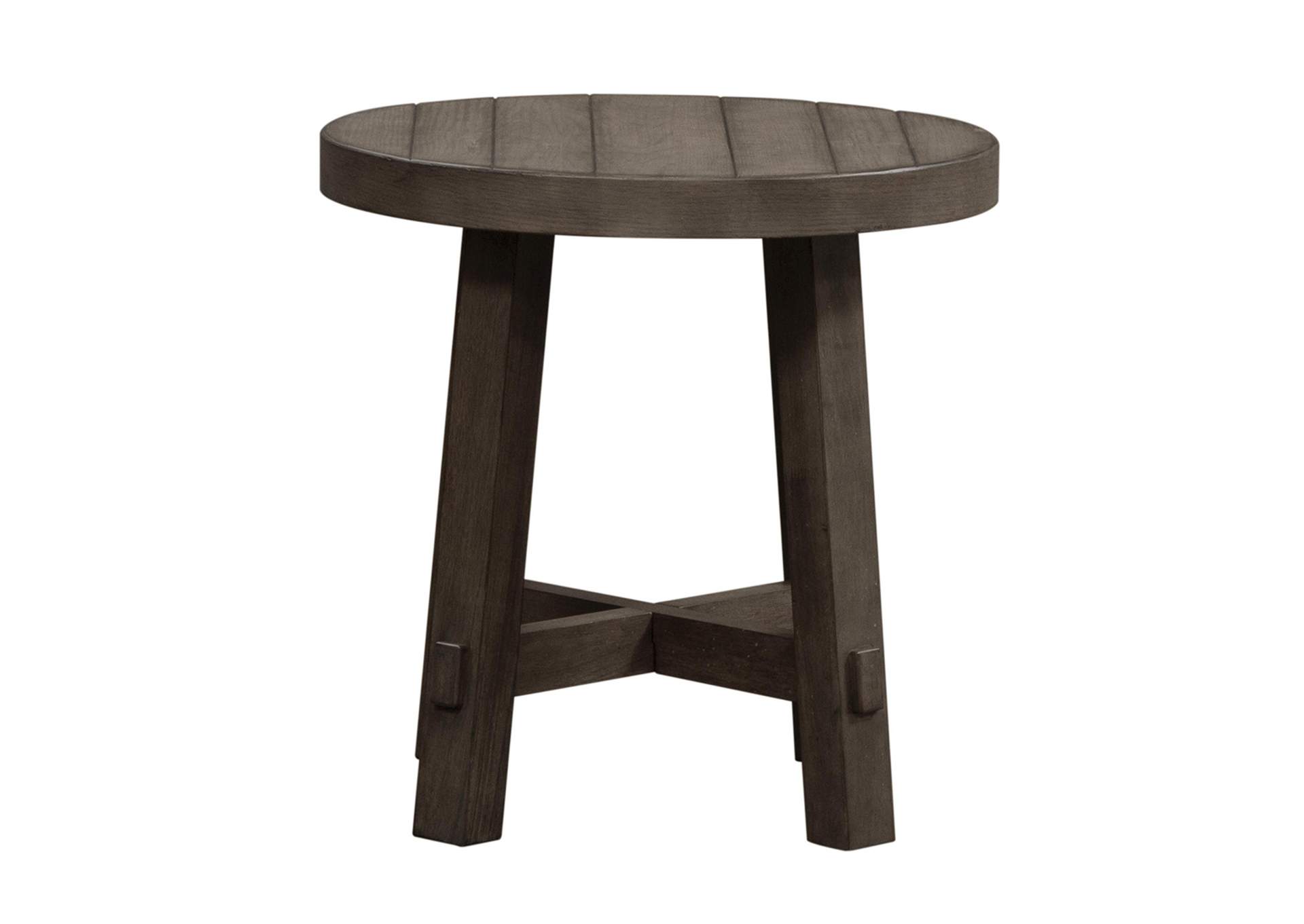 Modern Farmhouse Splay Leg Round End Table,Liberty