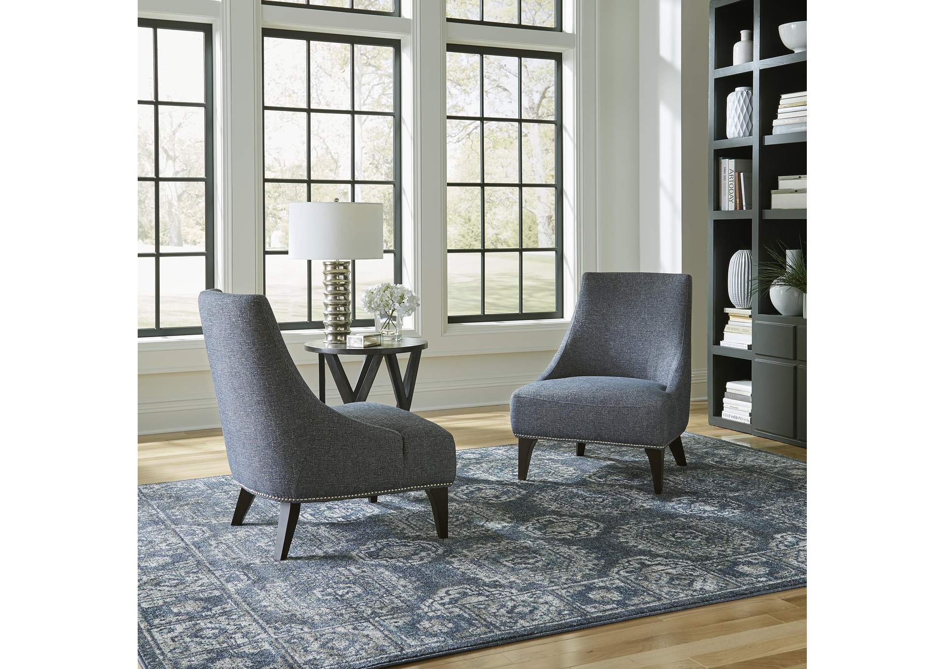 Kendall Upholstered Accent Chair - Blue,Liberty