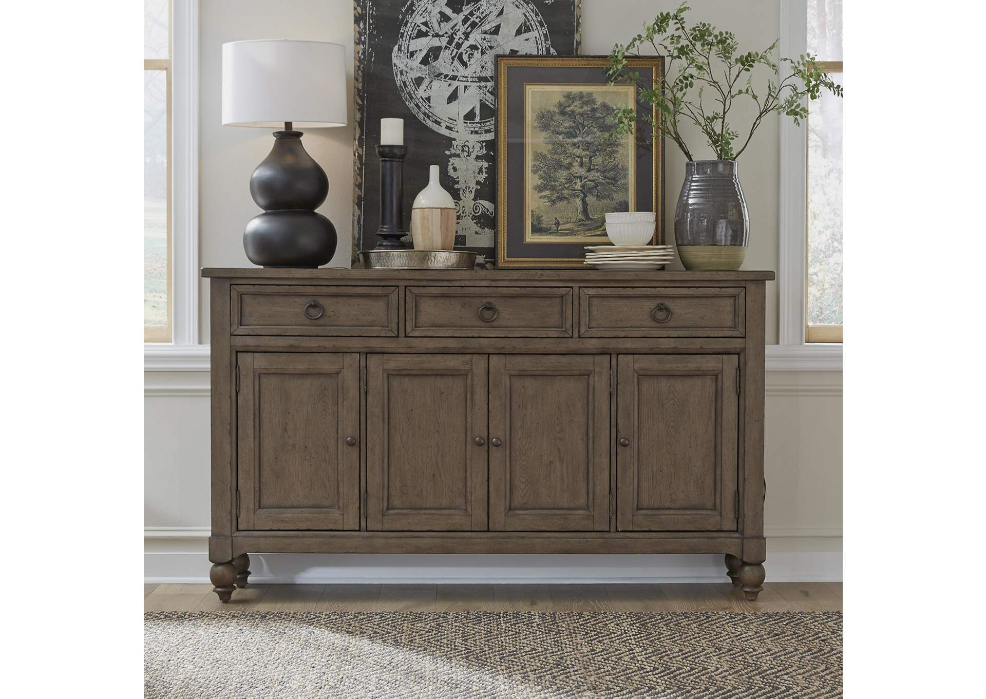 Americana Farmhouse Hall Buffet,Liberty