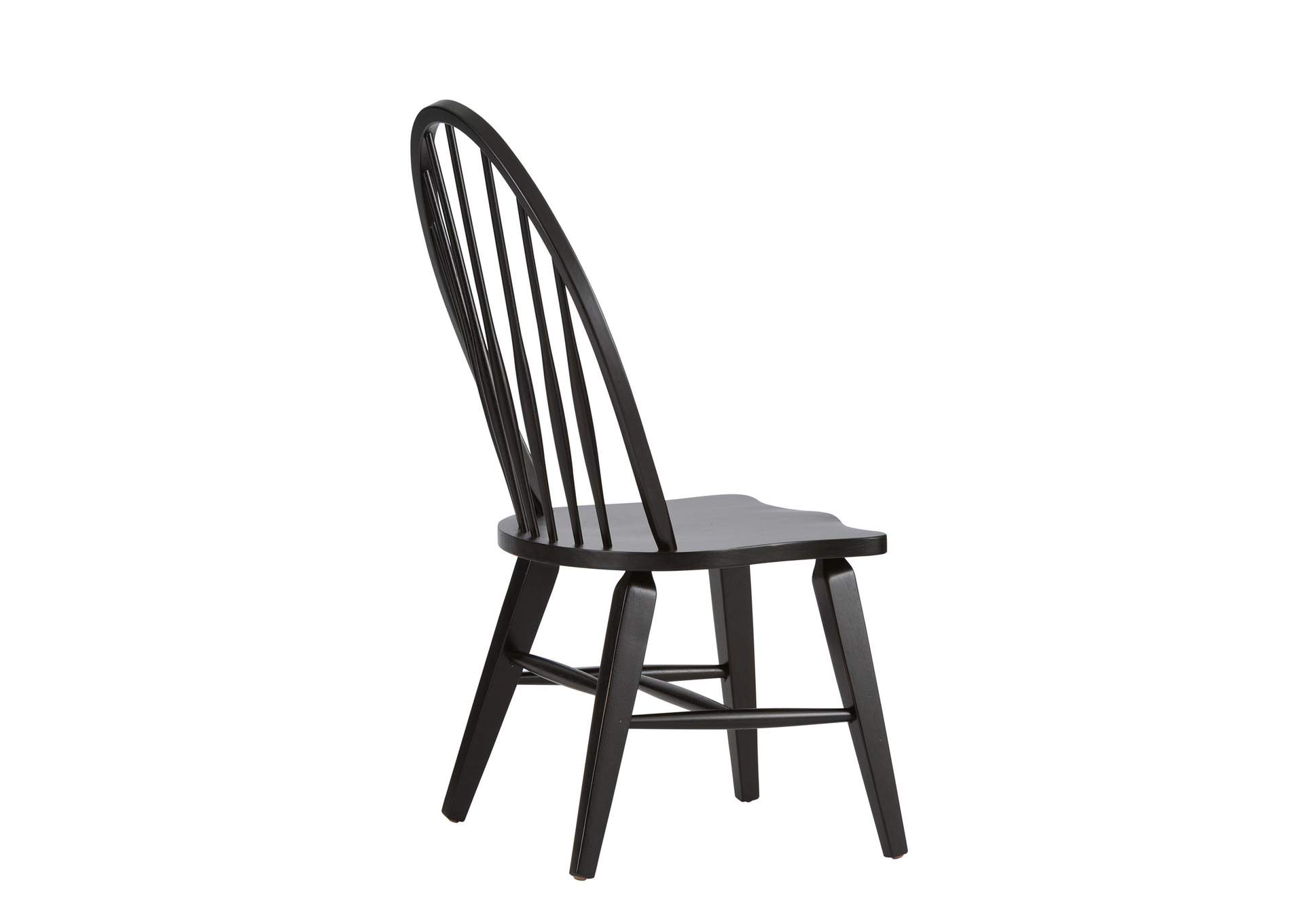 Hearthstone Ridge Windsor Back Side Chair - Black,Liberty