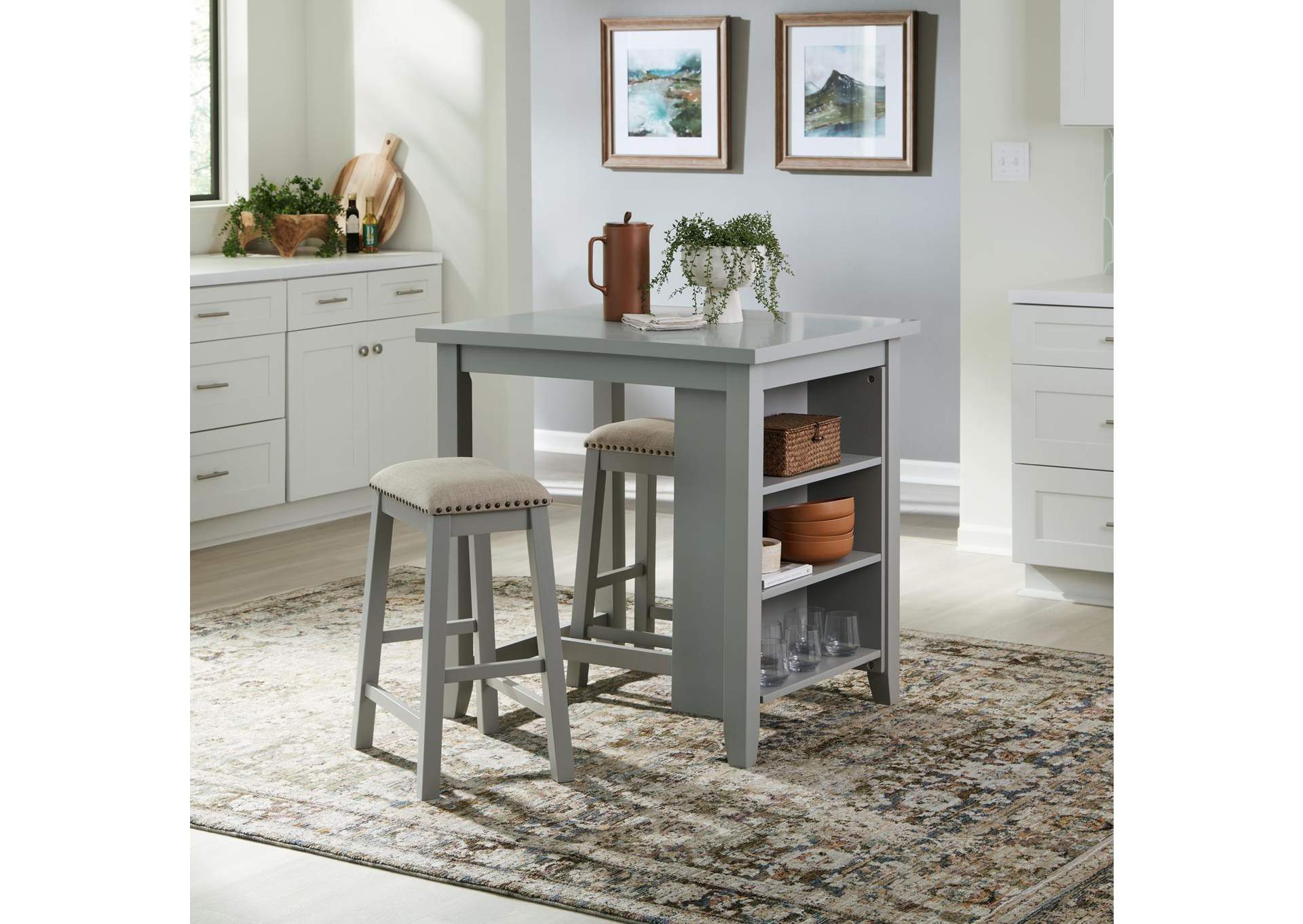 Brook Creek 3 Piece Counter Set,Liberty