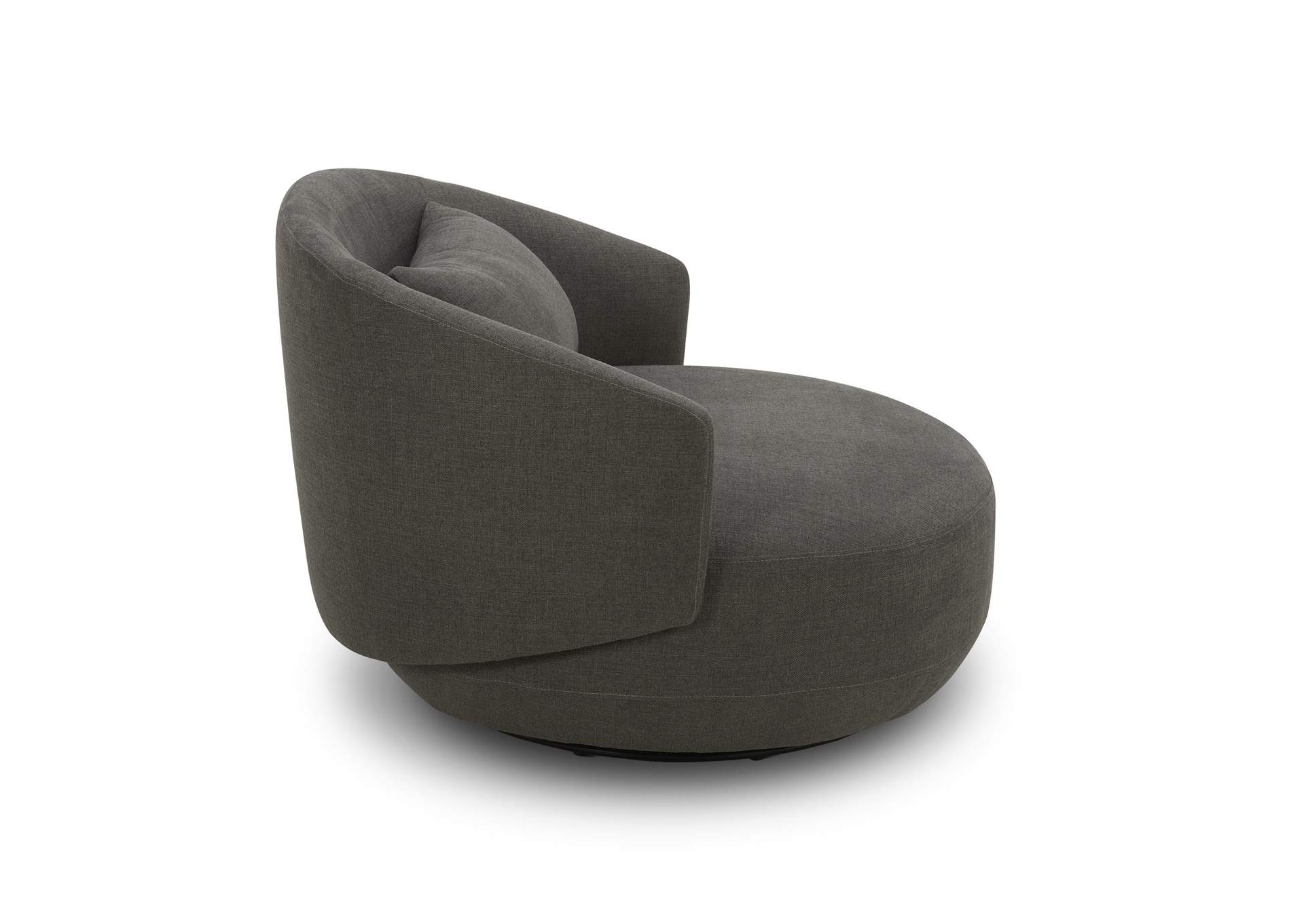 Haley Upholstered Swivel Cuddler Chair - Charcoal,Liberty