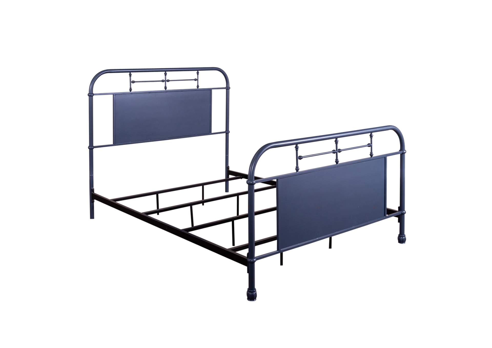 Vintage Series Queen Metal Bed - Navy,Liberty