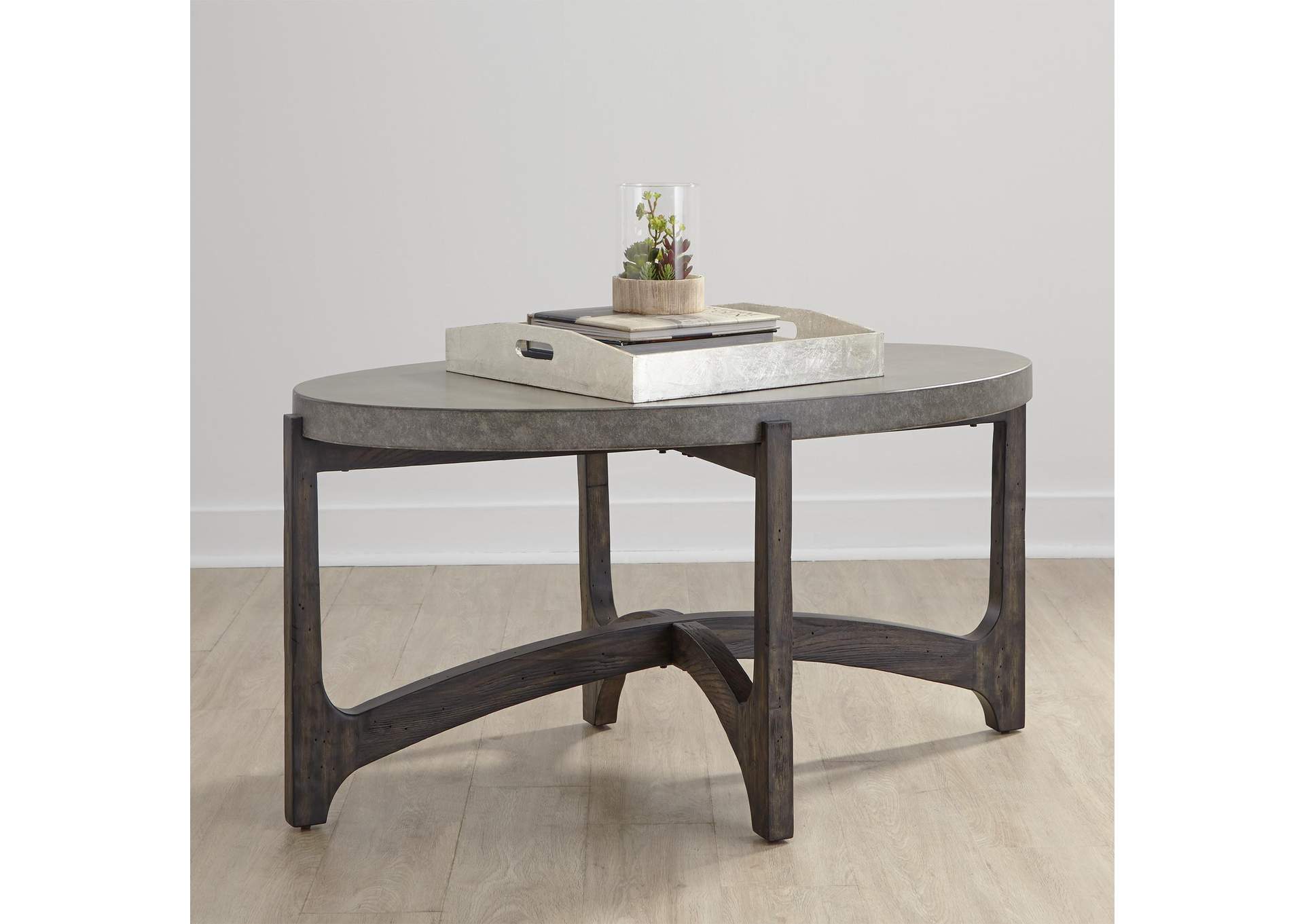 Cascade Oval Cocktail Table,Liberty