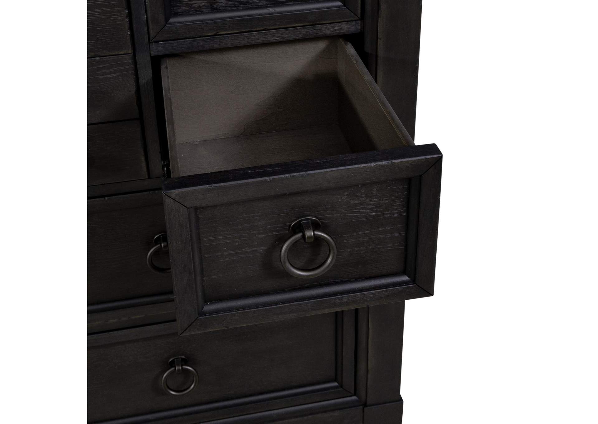 Americana Farmhouse 12 Drawer Chesser - Black,Liberty