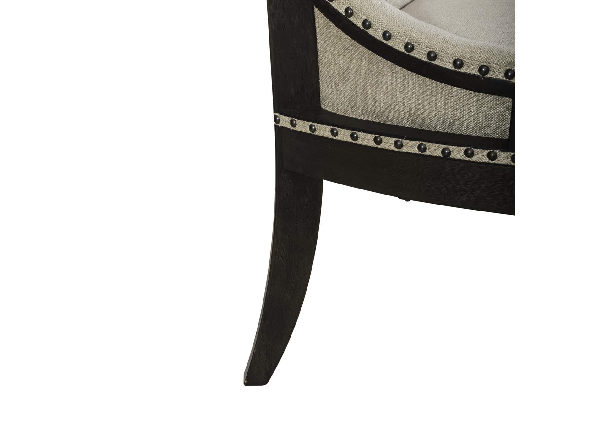 Americana Farmhouse Upholstered Shelter Dining Bench- Black,Liberty