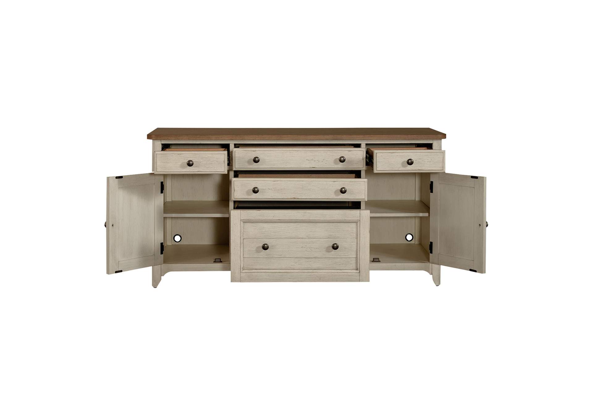 Farmhouse Reimagined Door Credenza,Liberty