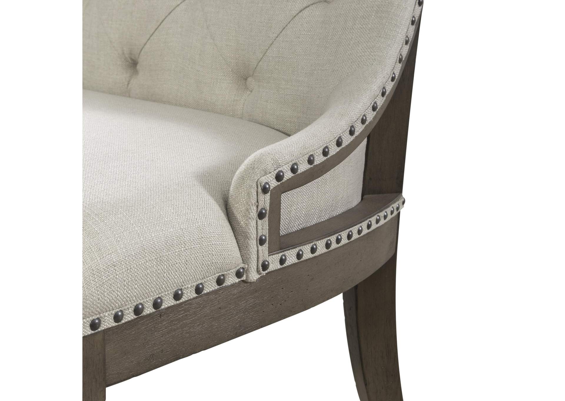 Americana Farmhouse Upholstered Shelter Dining Bench,Liberty