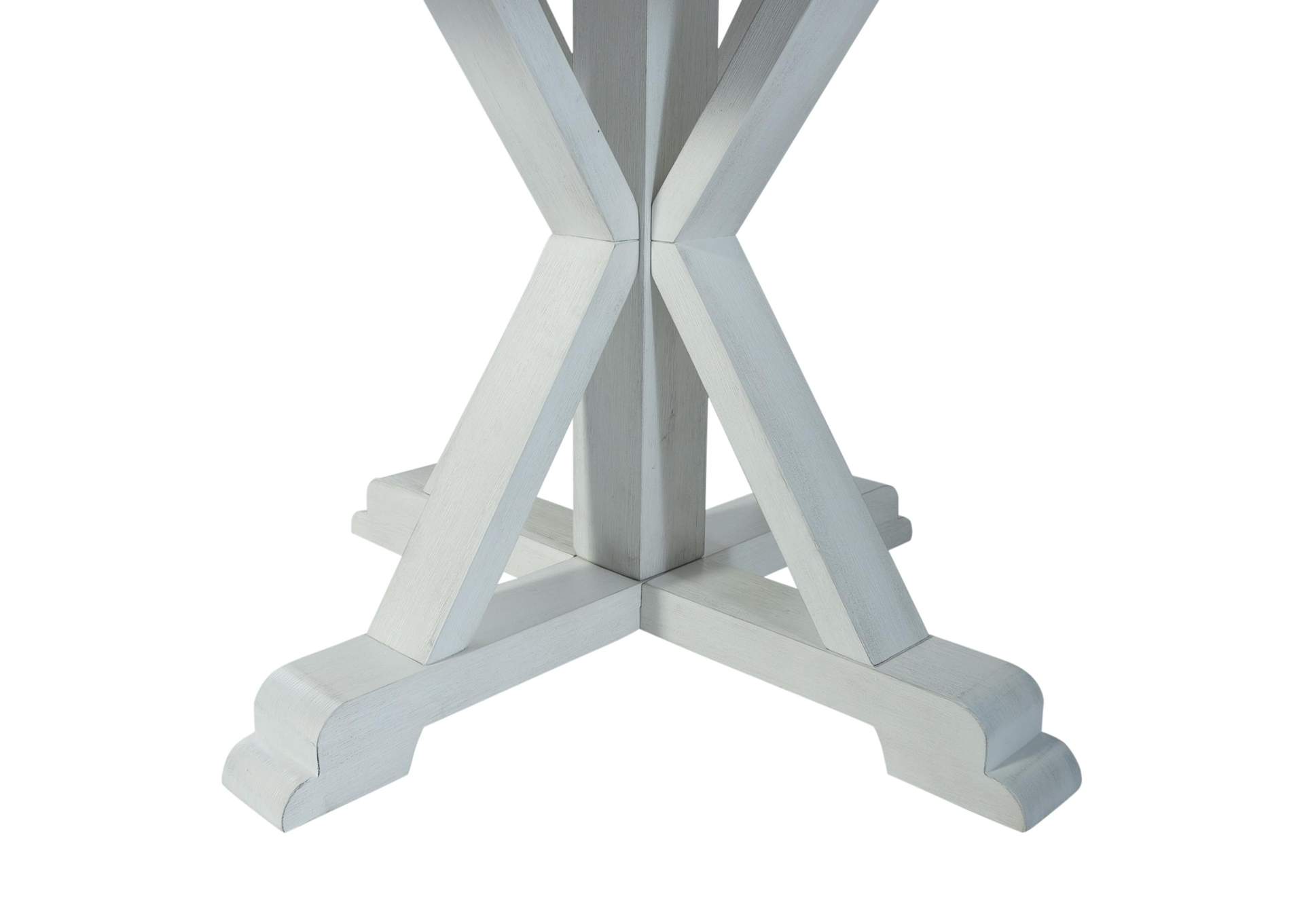 Lakeshore Single Pedestal Table - White,Liberty