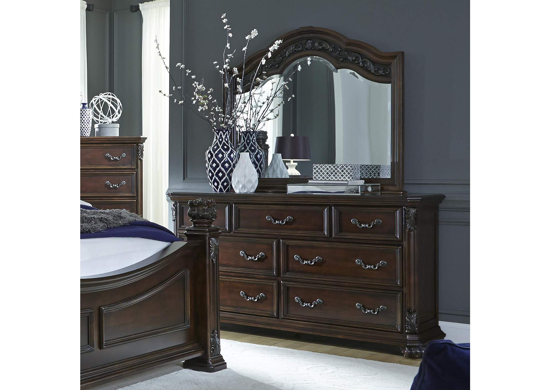 Messina Estates Dresser & Mirror,Liberty