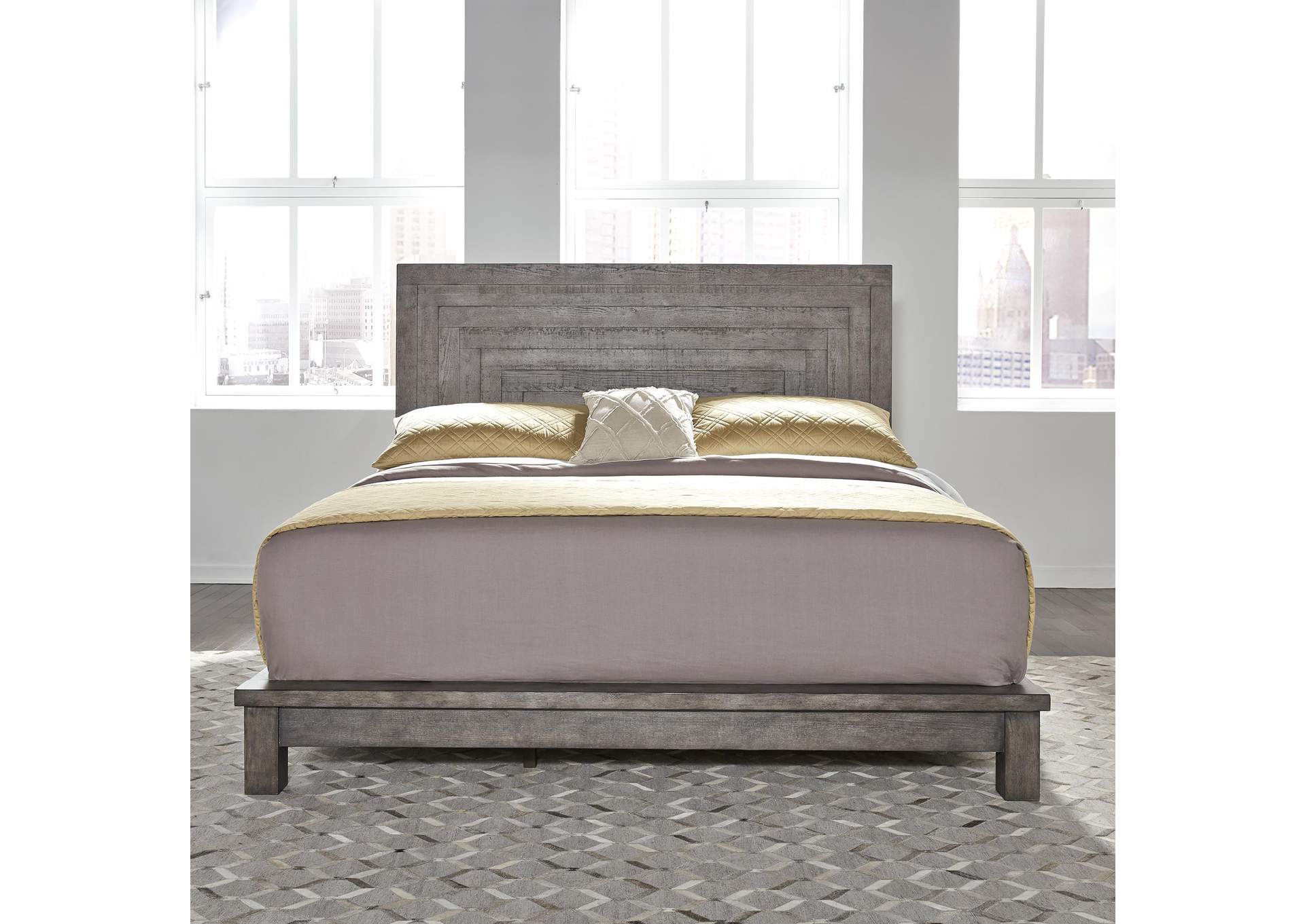 Modern Farmhouse California King Platform Bed,Liberty