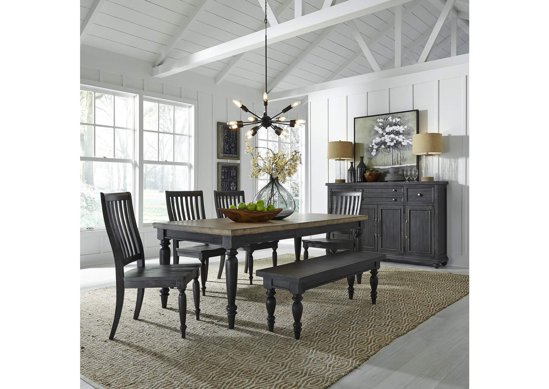 Harvest Home 6 Piece Rectangular Table Set,Liberty