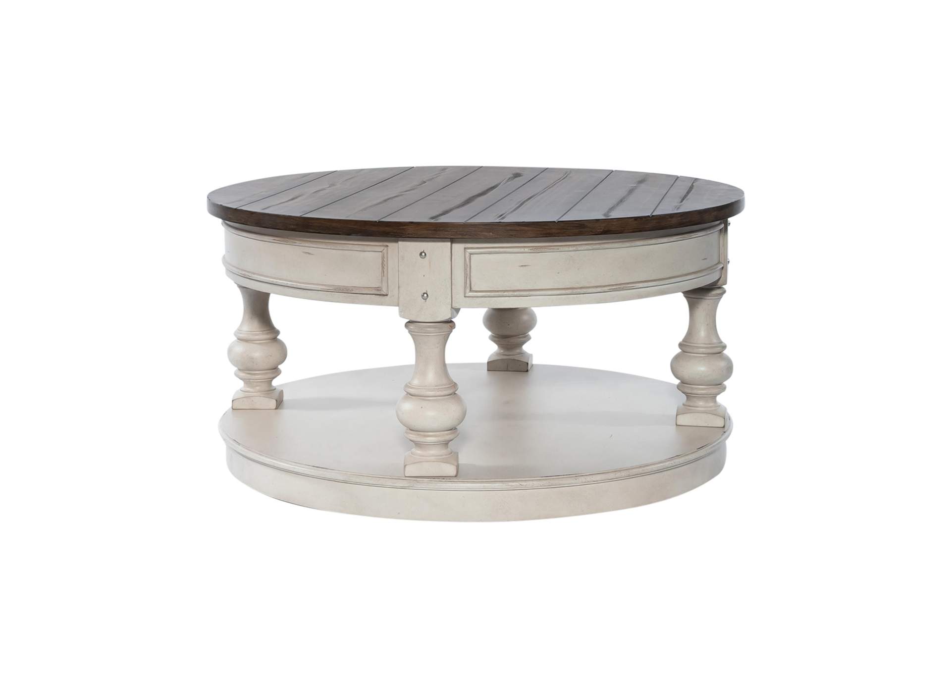 Morgan Creek Round Cocktail Table,Liberty