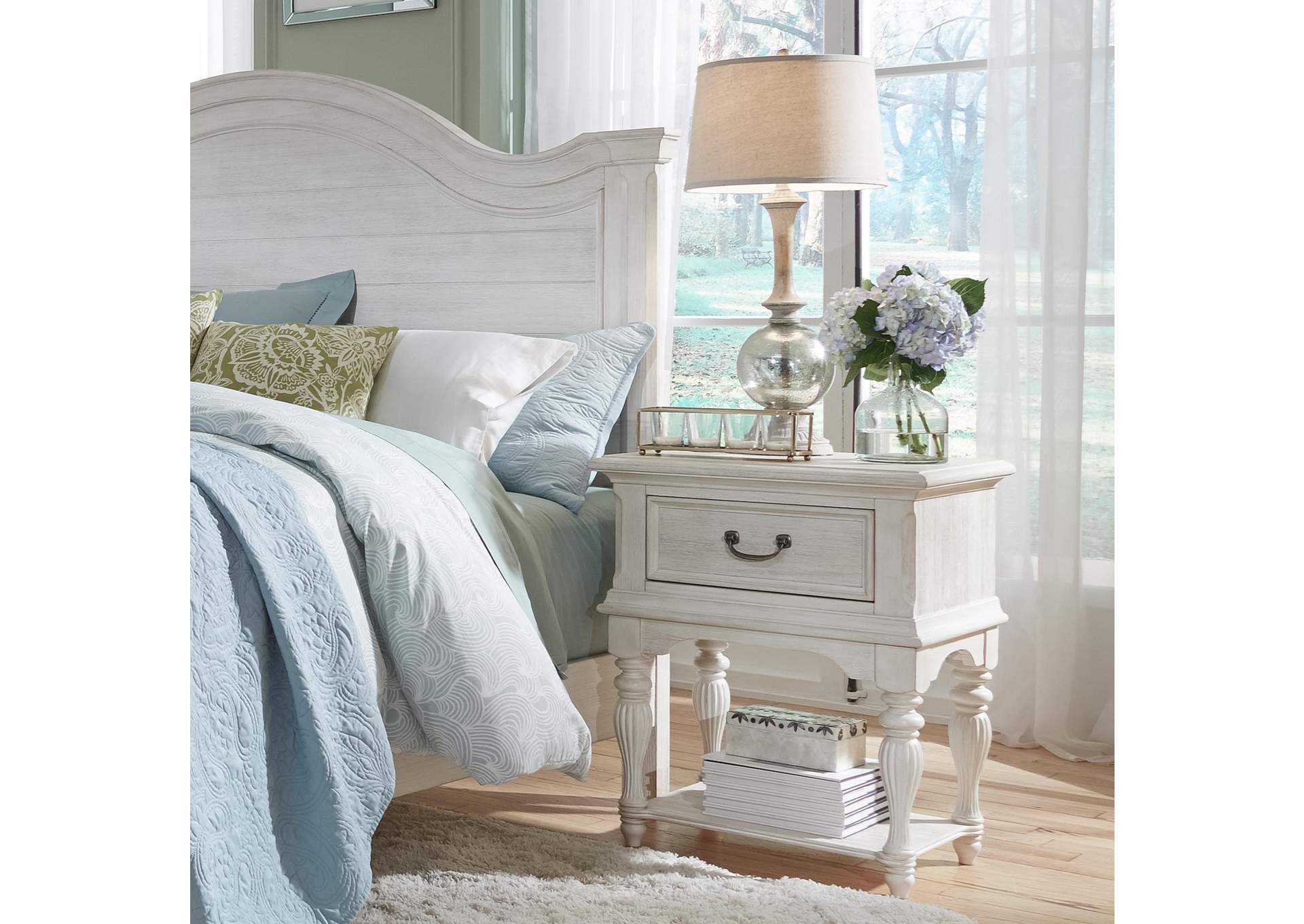 Bayside Leg Nightstand,Liberty