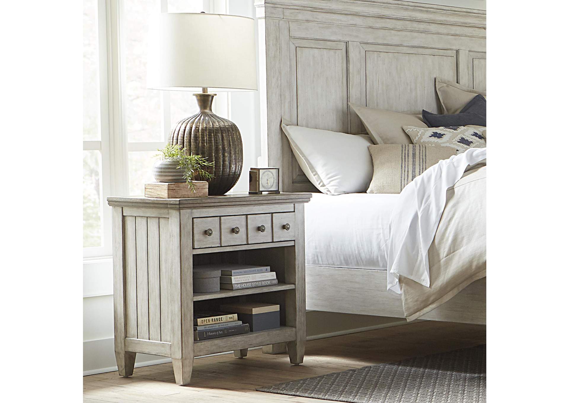 Heartland 1 Drawer Nightstand with Charging Station,Liberty