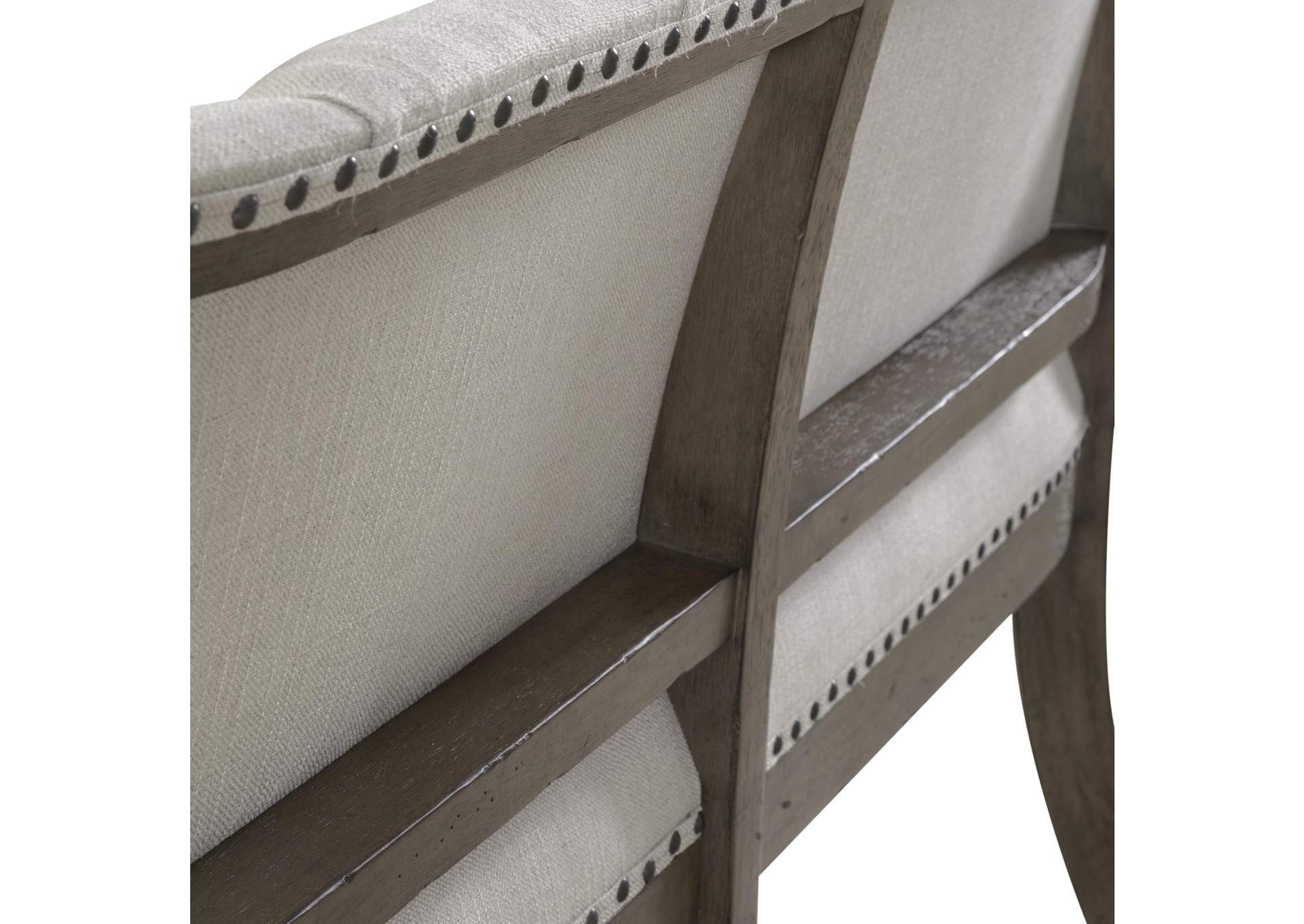 Americana Farmhouse Upholstered Shelter Dining Bench,Liberty