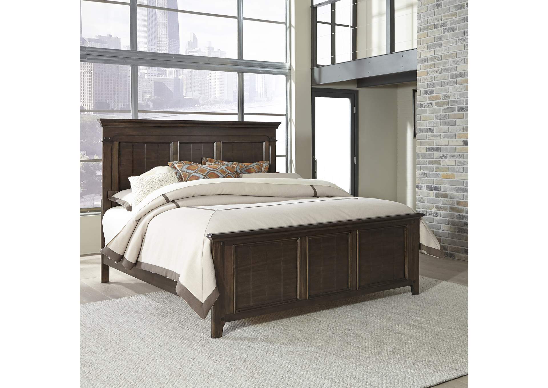 Saddlebrook Queen Panel Bed,Liberty