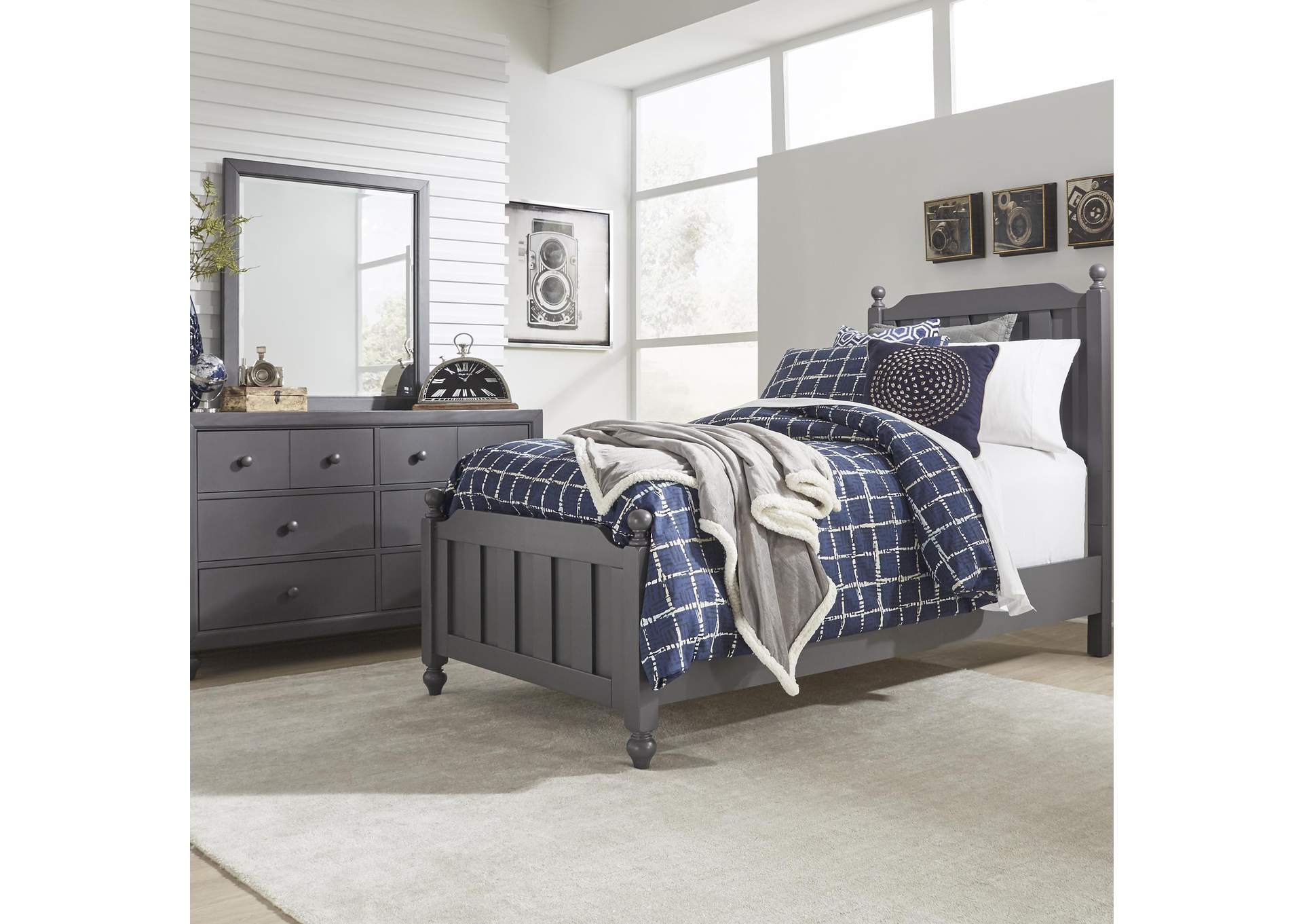 Cottage View Twin Panel Bed, Dresser & Mirror,Liberty