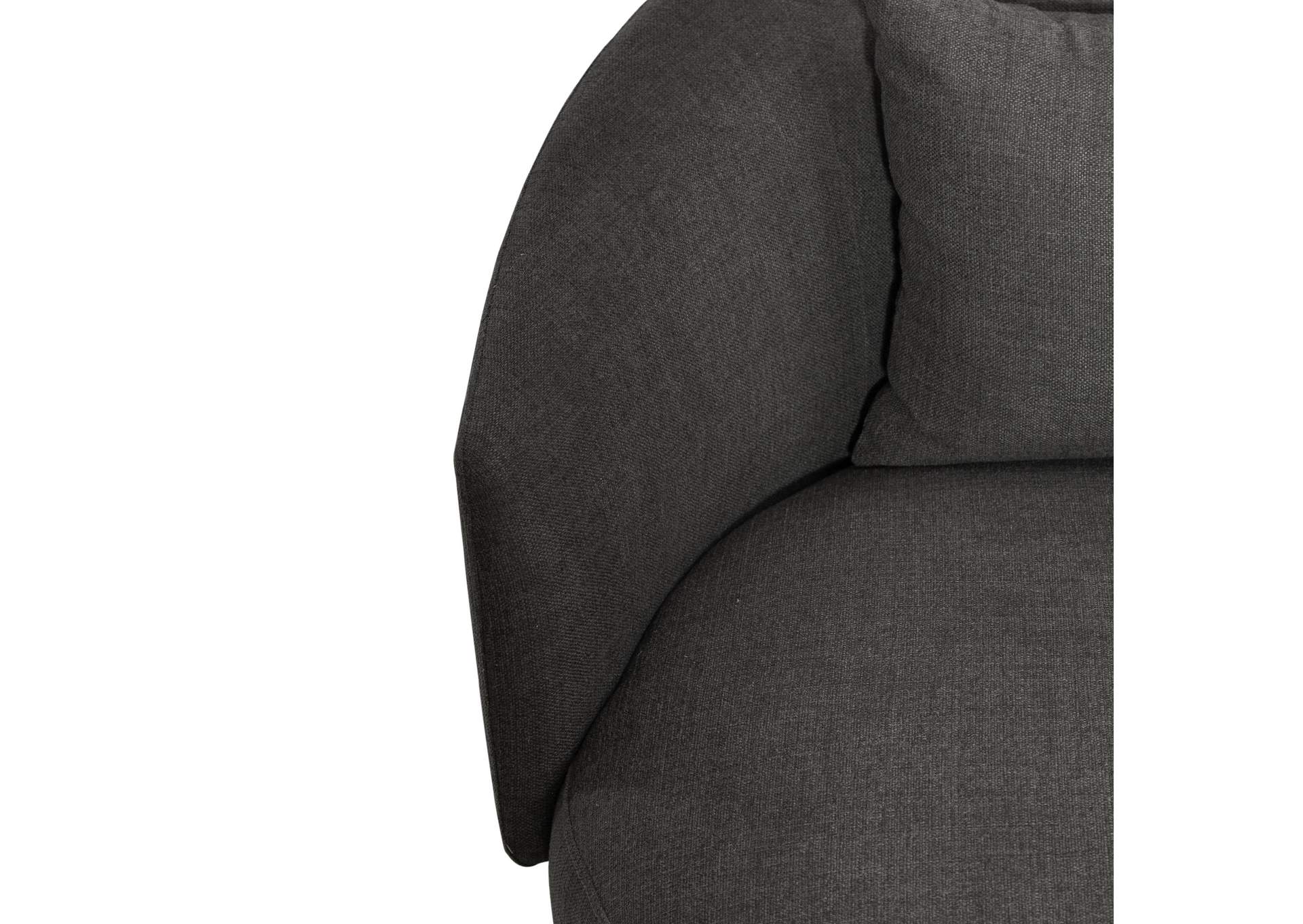 Haley Upholstered Swivel Cuddler Chair - Charcoal,Liberty