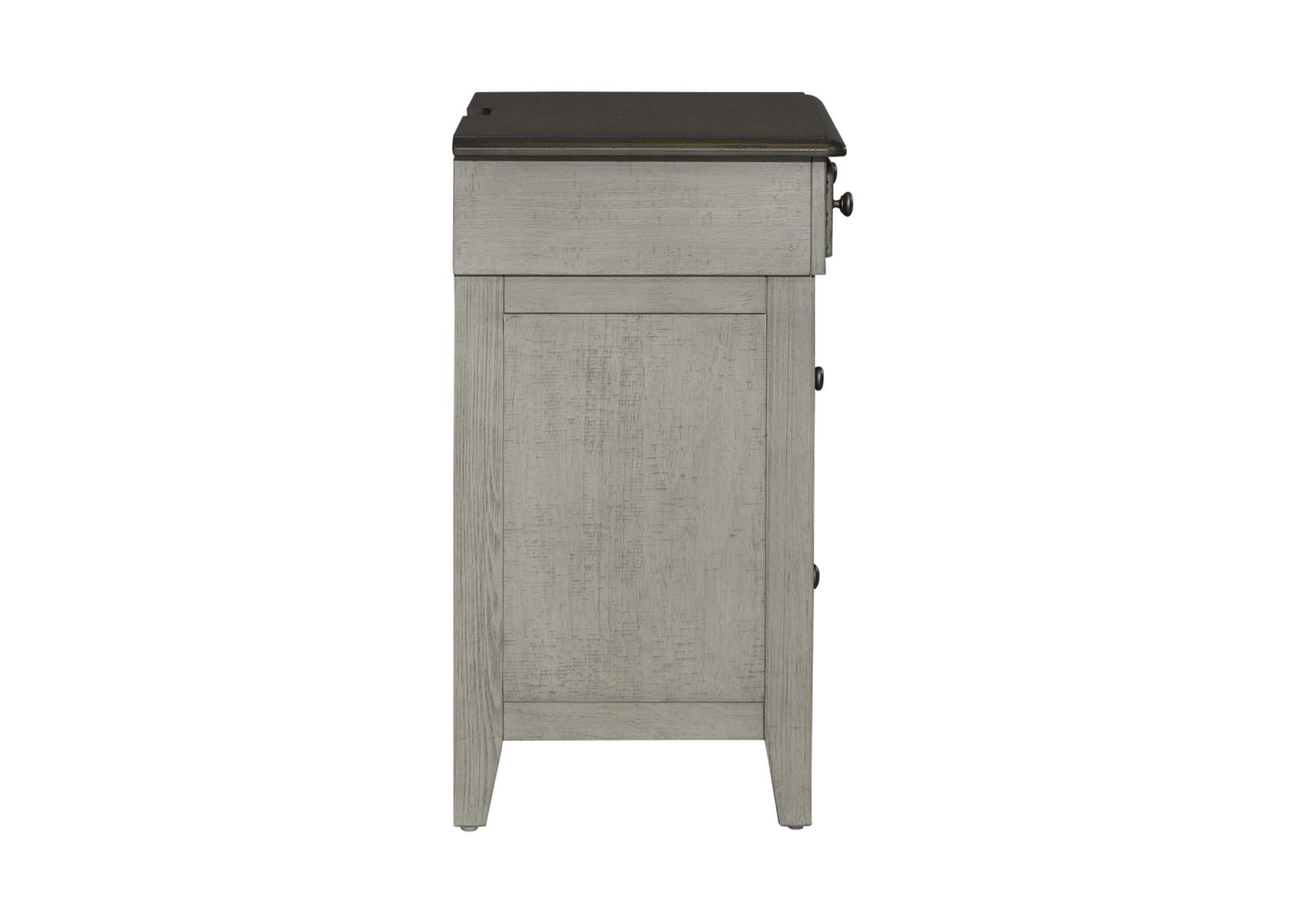 Ivy Hollow 3 Drawer Bedside Chest with Charging Station,Liberty