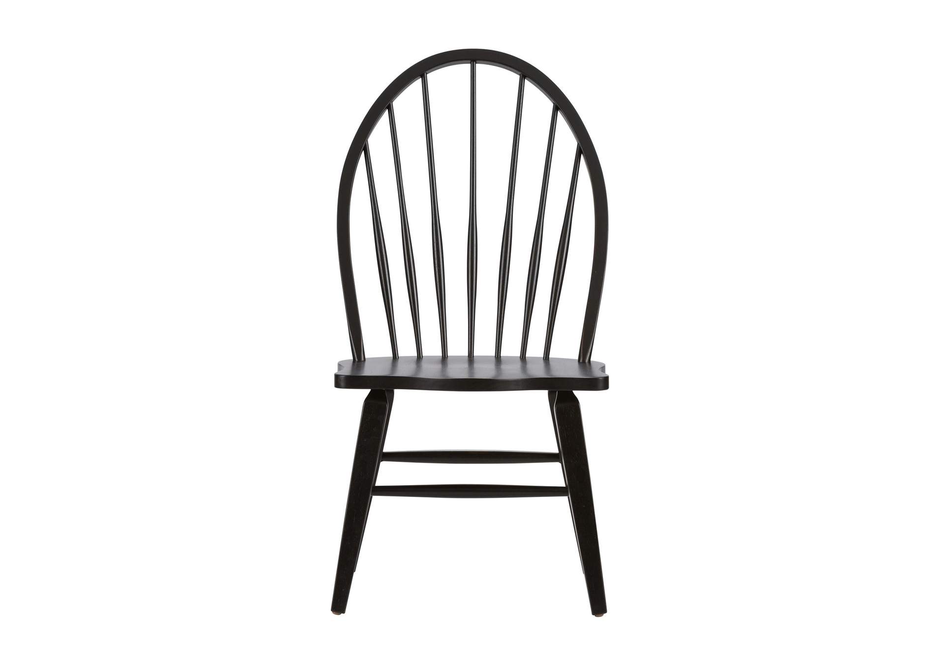 Hearthstone Ridge Windsor Back Side Chair - Black,Liberty