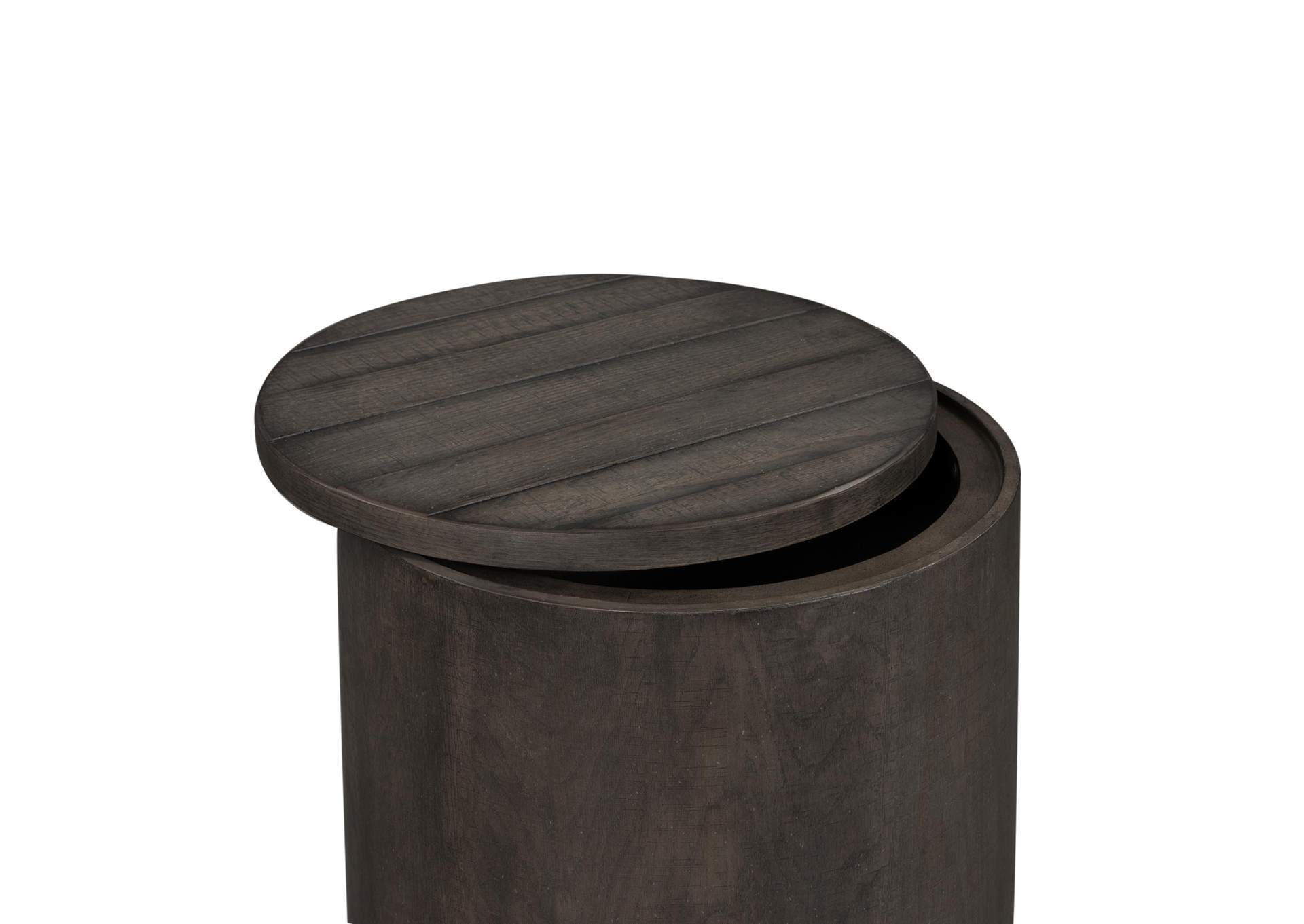 Modern Farmhouse Drum End Table,Liberty