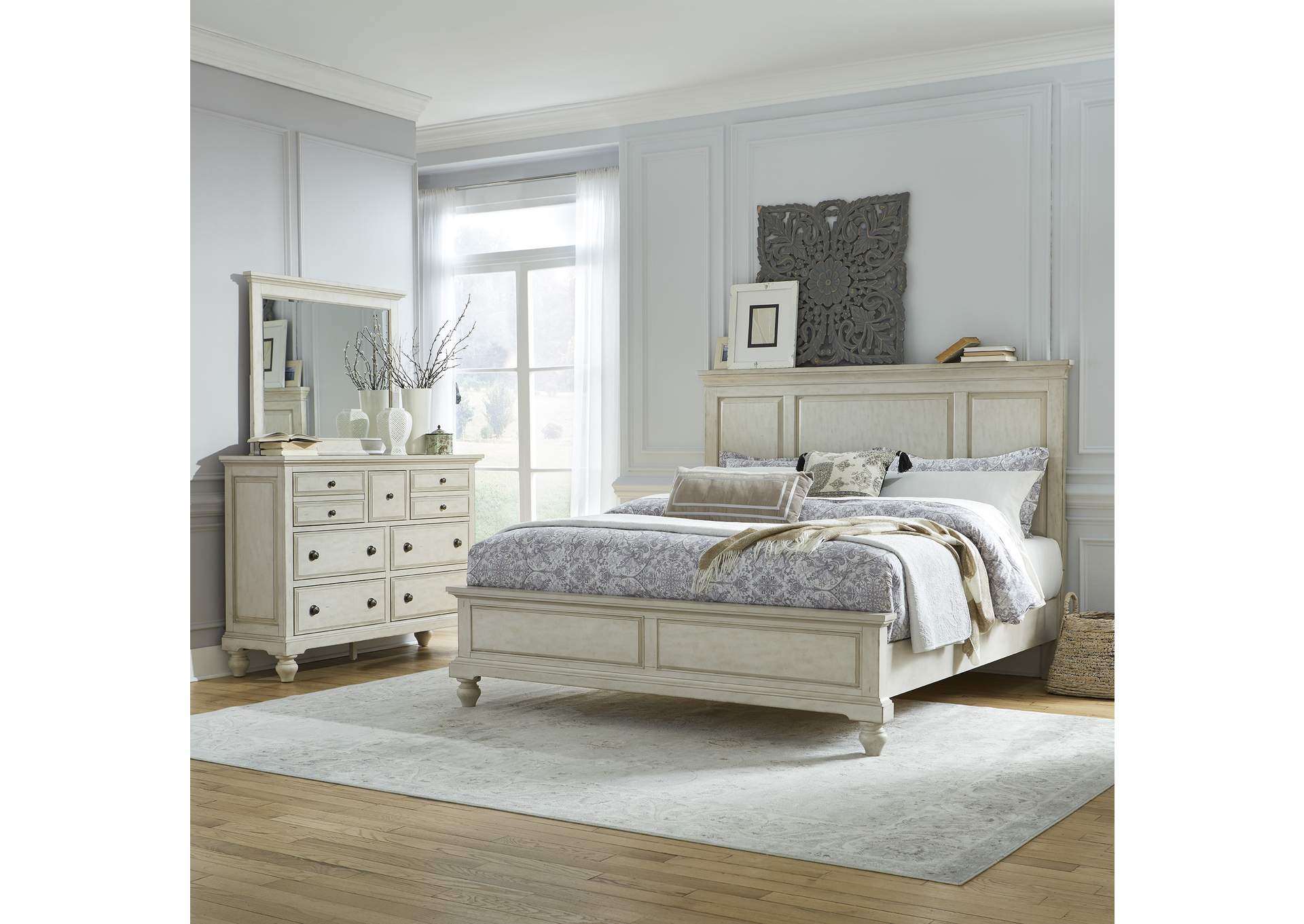High Country California King Panel Bed, Dresser & Mirror,Liberty