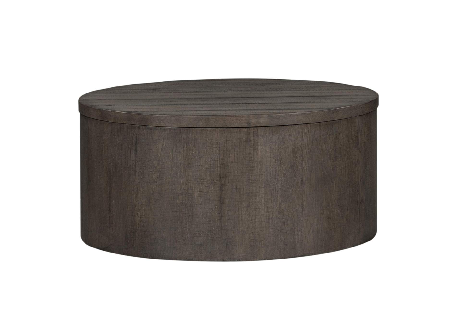 Modern Farmhouse Drum Cocktail Table,Liberty