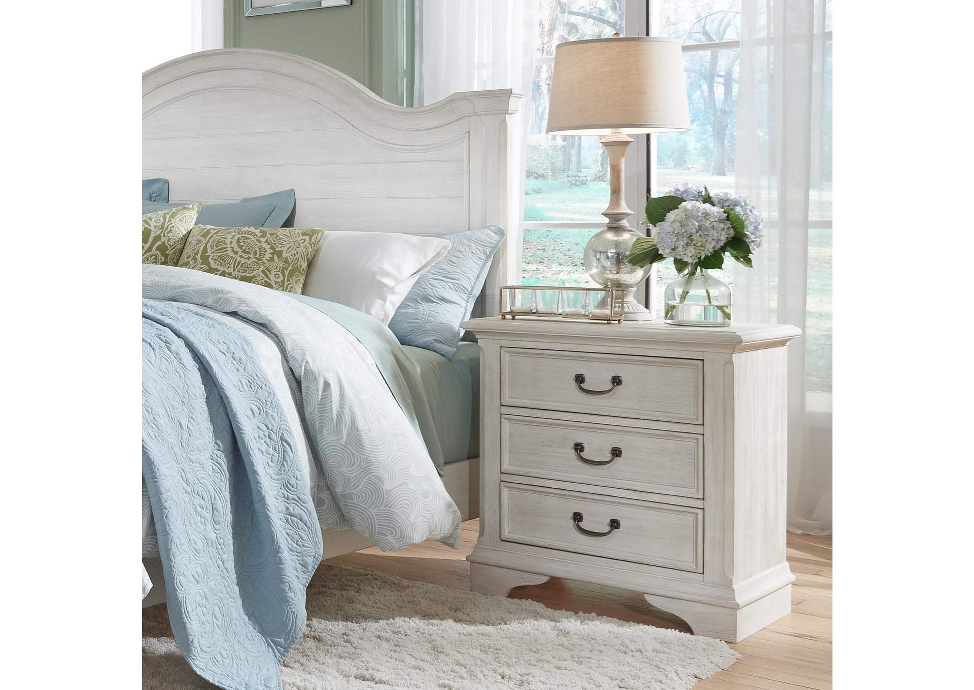 Bayside 3 Drawer Nightstand,Liberty