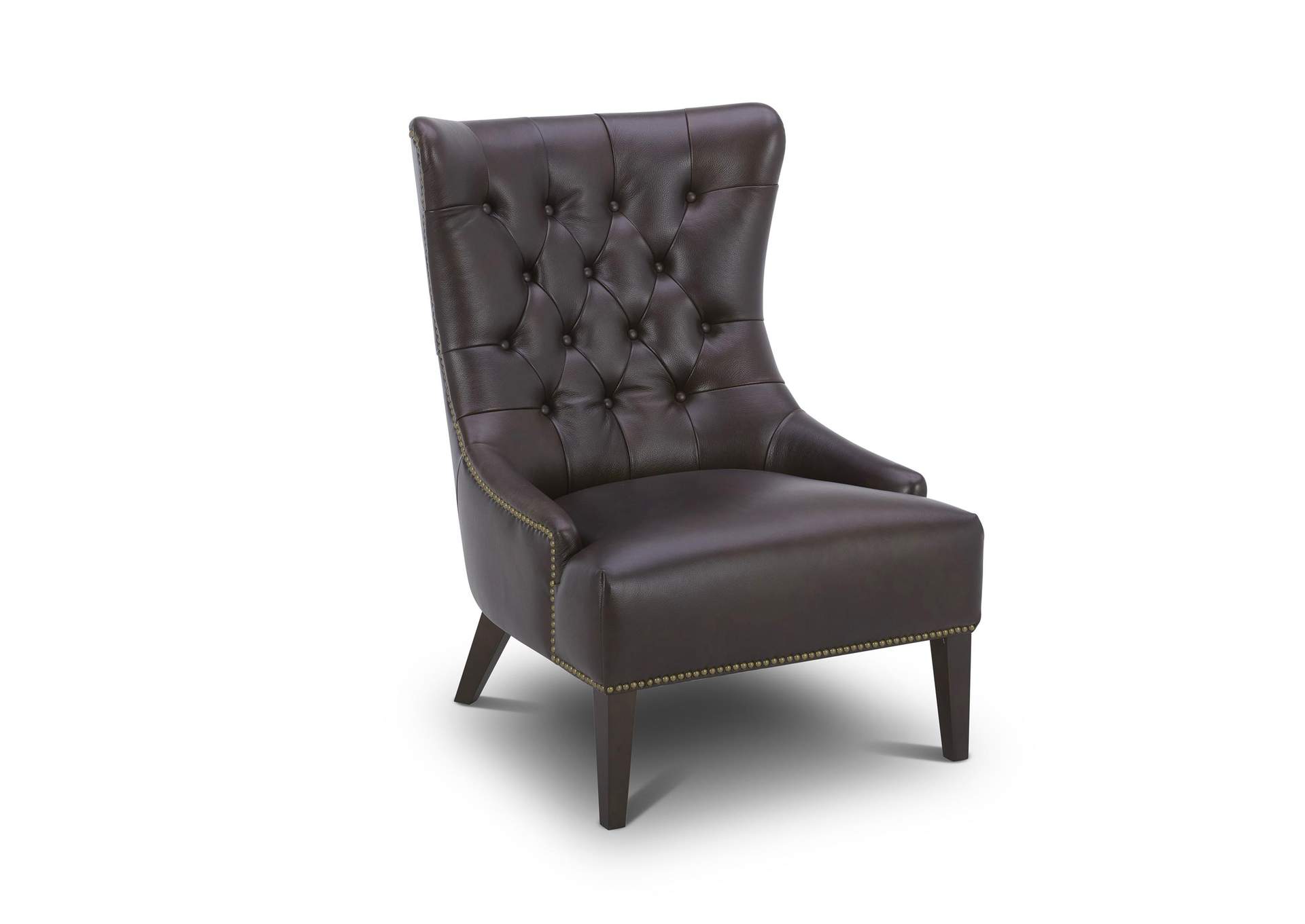 Garrison Leather Accent Chair - Brown,Liberty