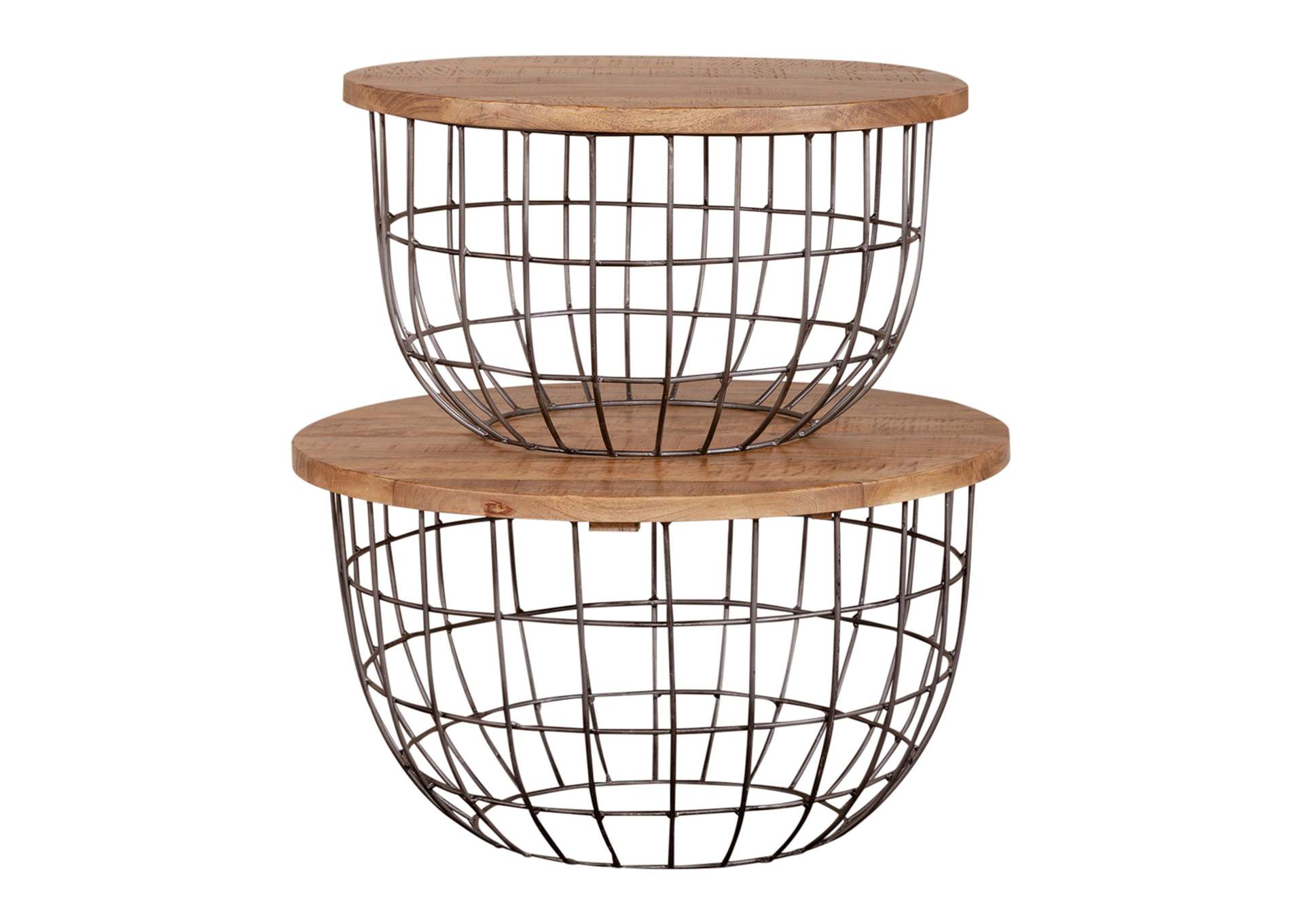 Akins Nesting Caged Accent Tables,Liberty