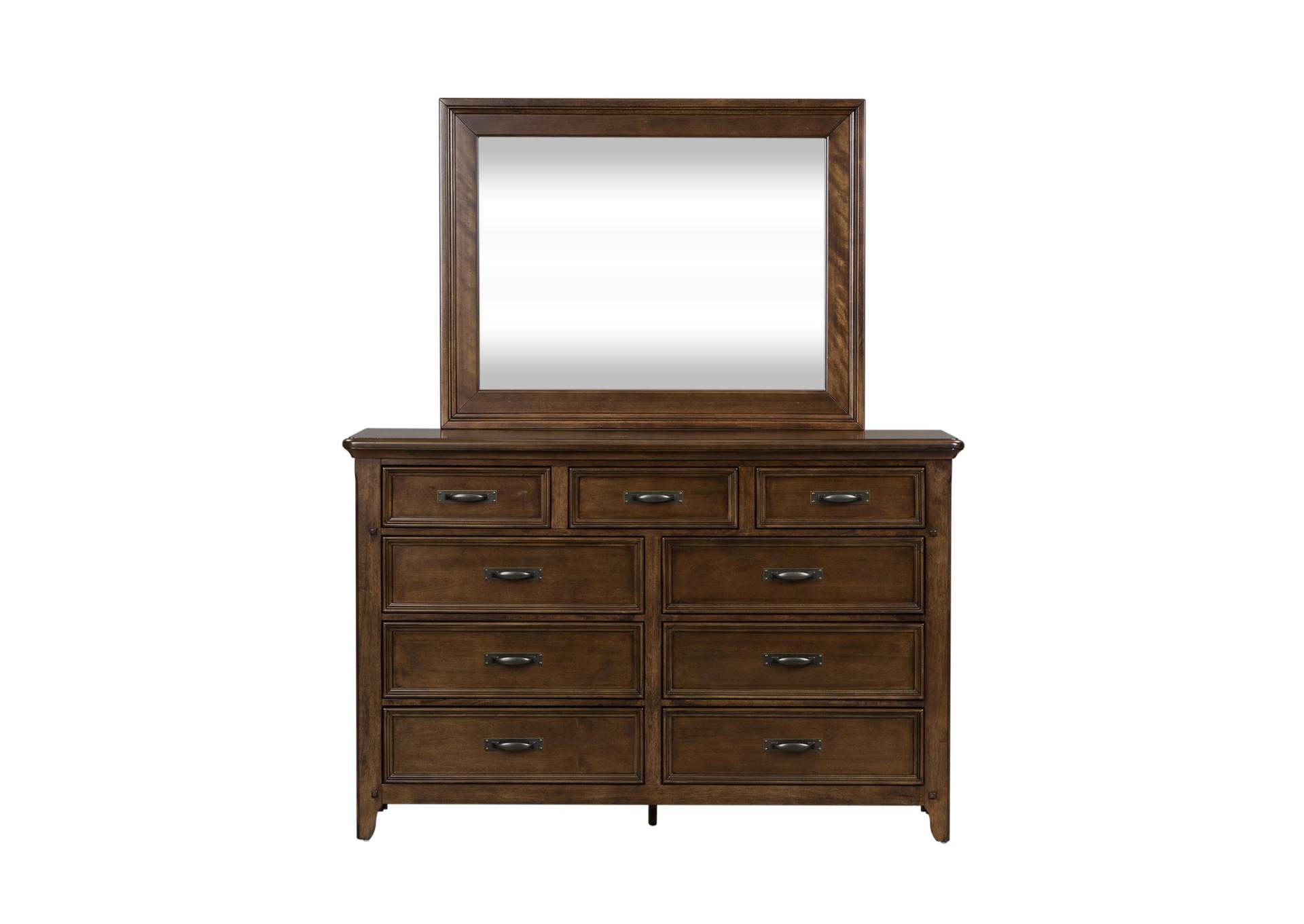 Saddlebrook Queen Panel Bed, Dresser & Mirror,Liberty