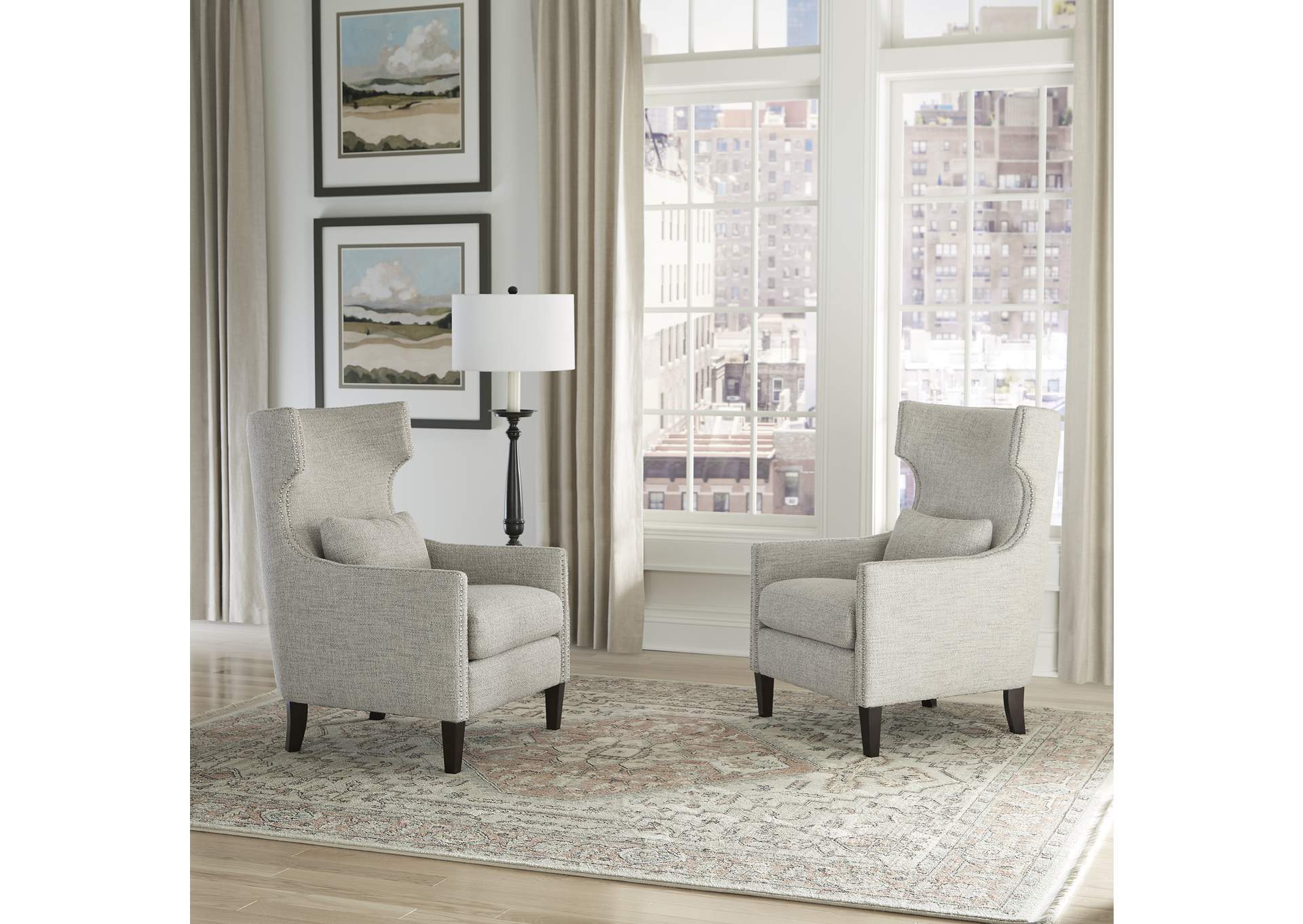 Davenport Upholstered Accent Chair - Porcelain,Liberty