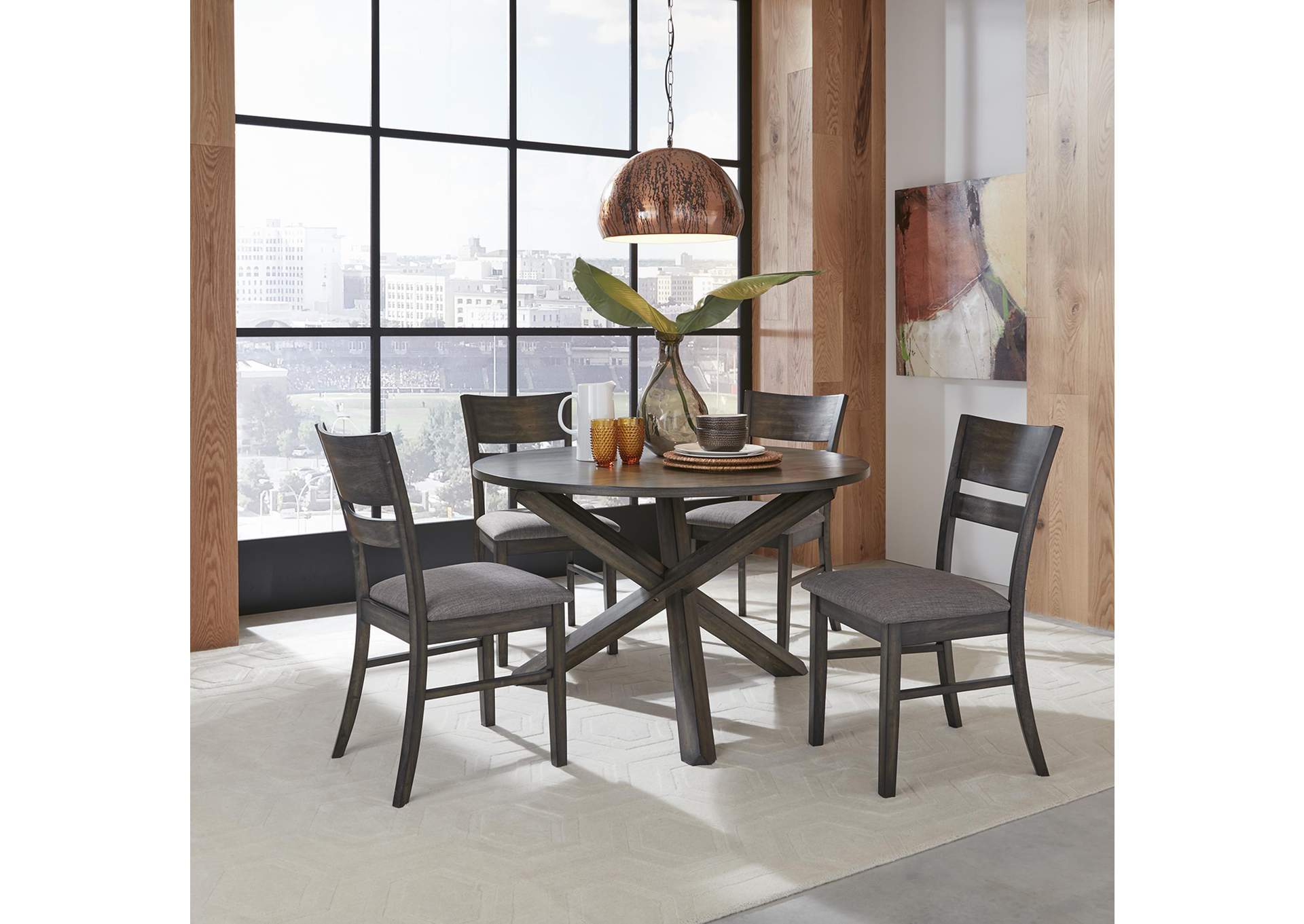 Anglewood 5 Piece Pedestal Table Set,Liberty