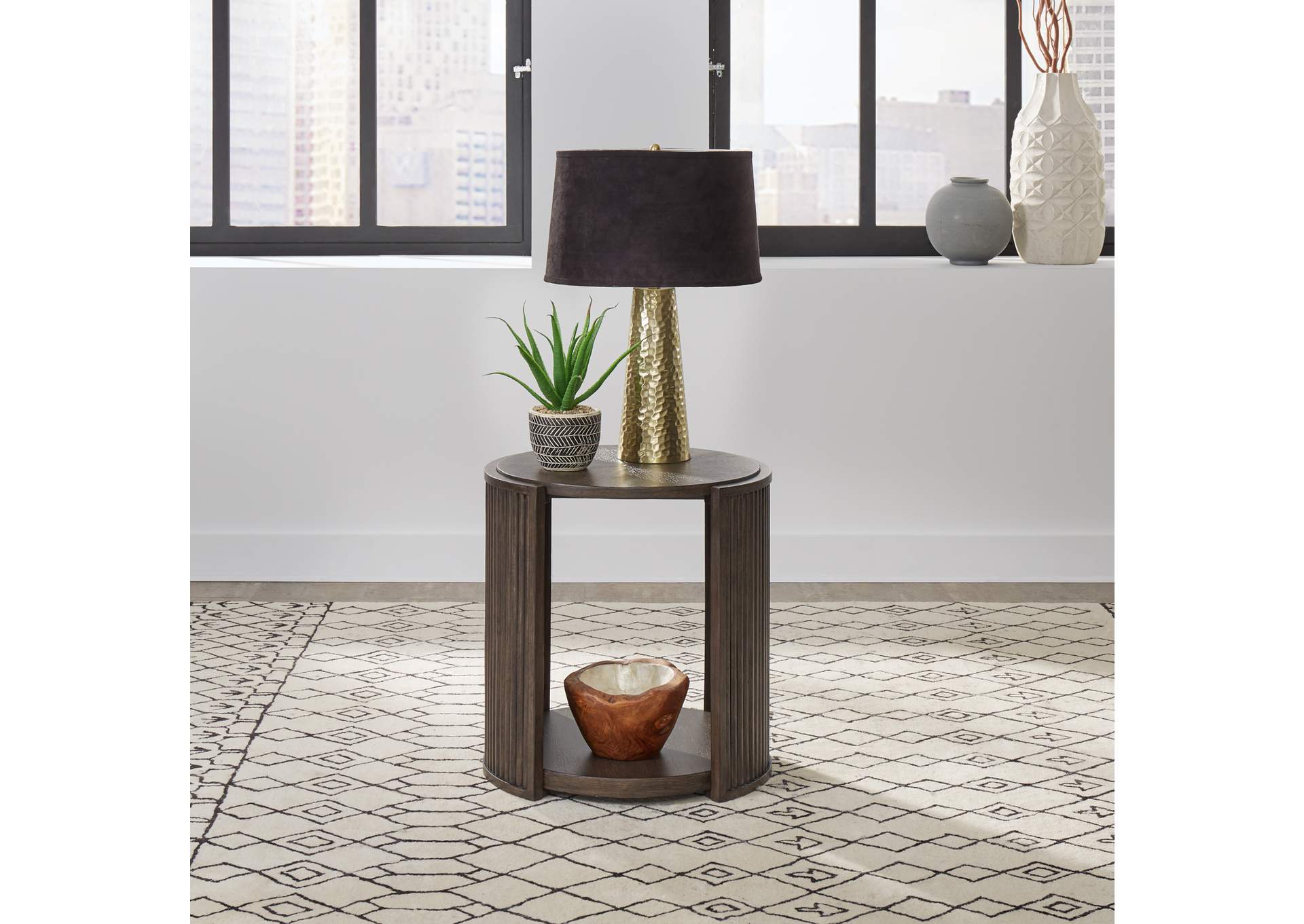 City View Round End Table,Liberty
