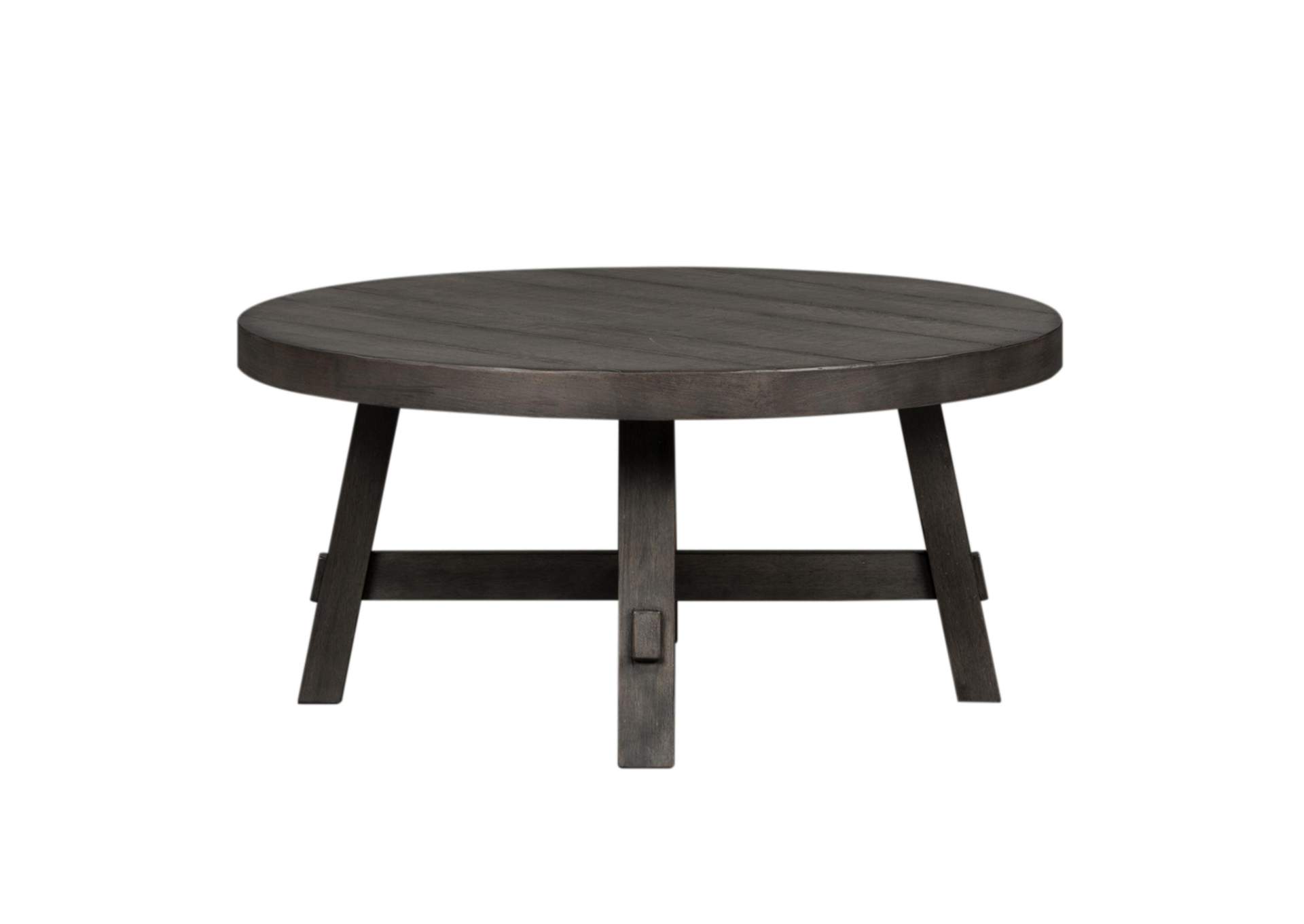 Modern Farmhouse Splay Leg Round Cocktail Table,Liberty