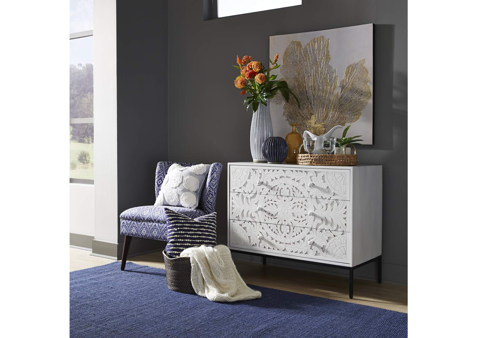 Woodlyn 3 Drawer Accent Cabinet,Liberty