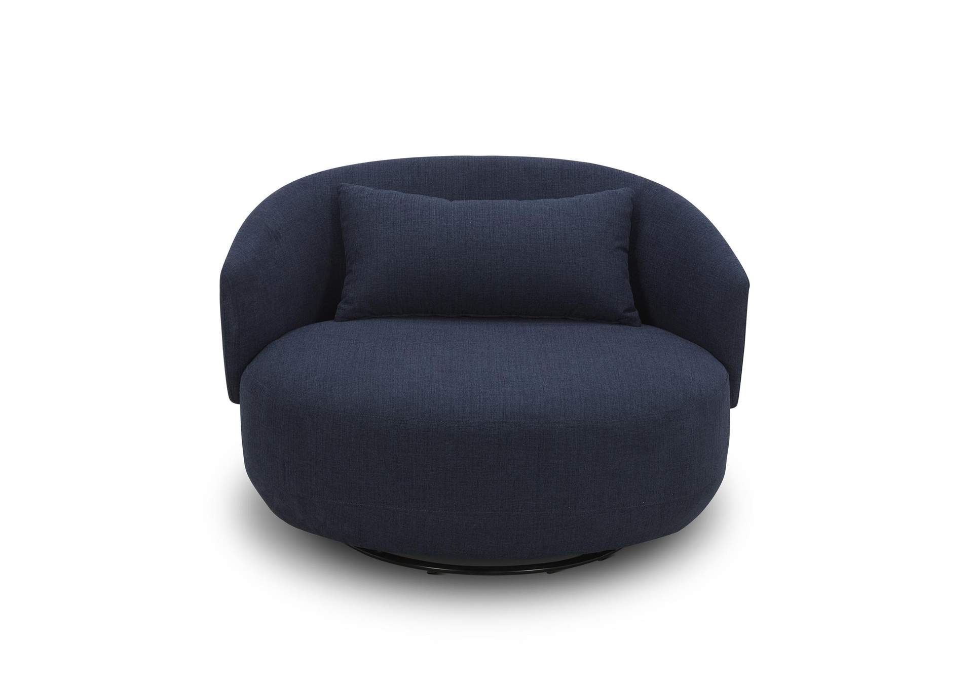 Haley Upholstered Swivel Cuddler Chair - Midnight,Liberty