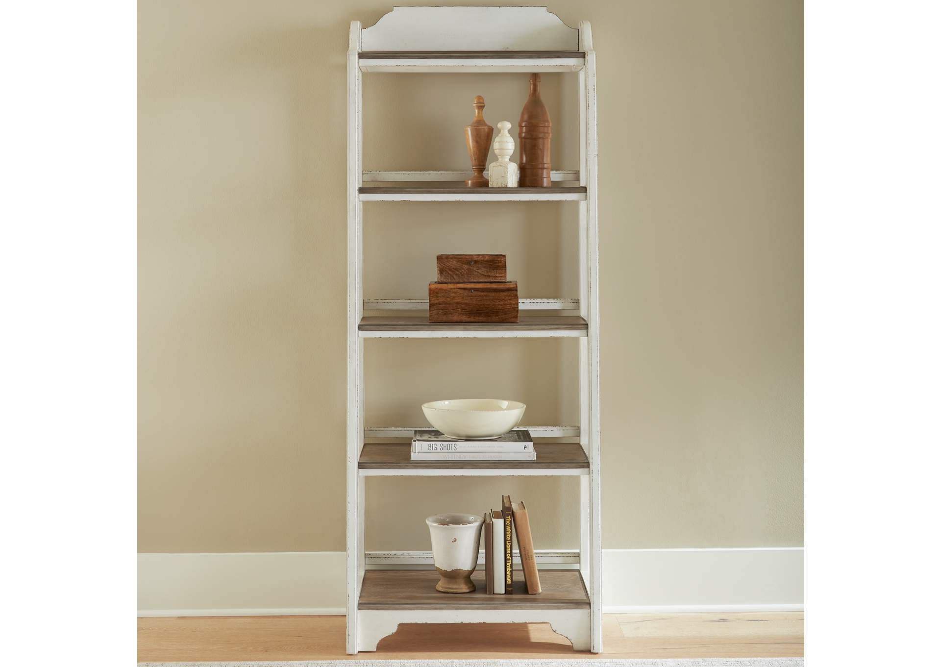 Magnolia Manor Leaning Pier Bookcase,Liberty