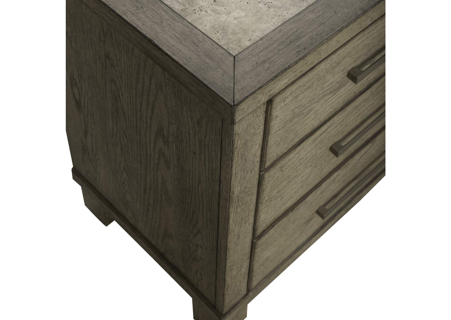 Canyon Road 3 Drawer Nightstand with Charging Station,Liberty