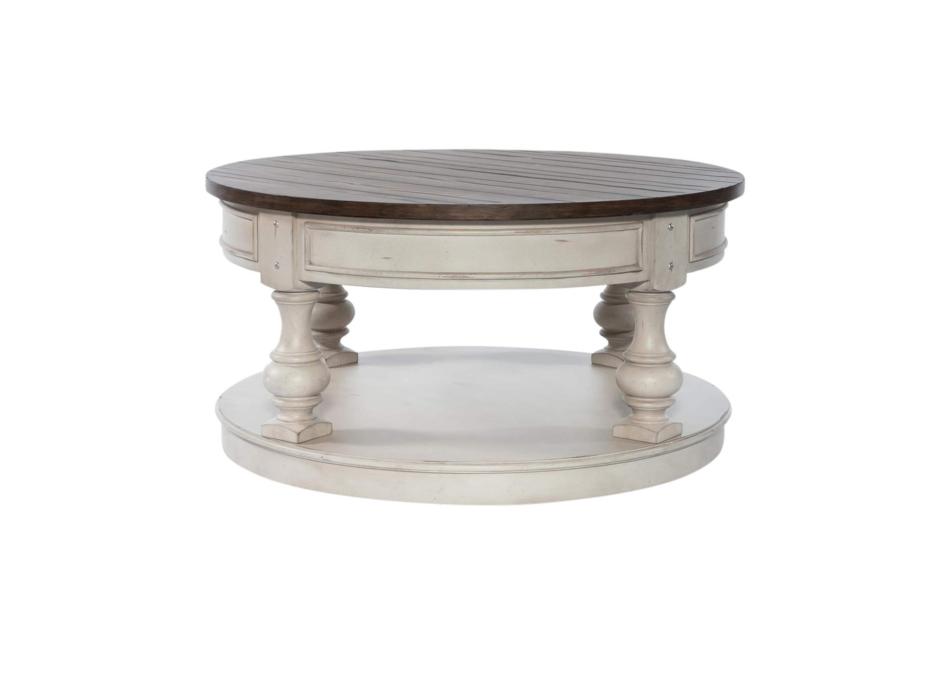 Morgan Creek Round Cocktail Table,Liberty