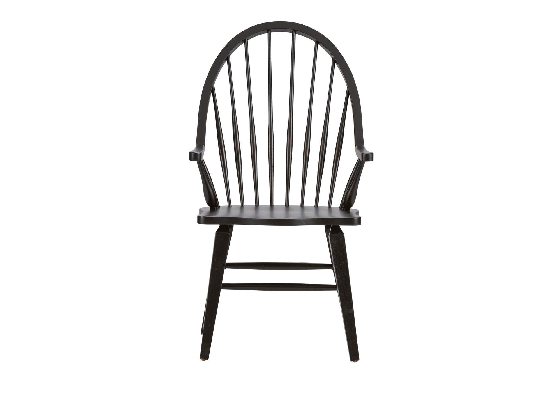 Hearthstone Ridge Windsor Back Arm Chair - Black,Liberty