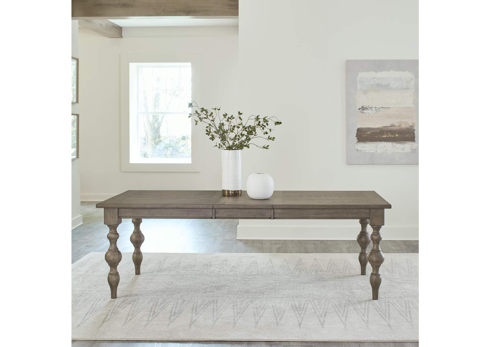 Americana Farmhouse Rectangular Leg Table,Liberty