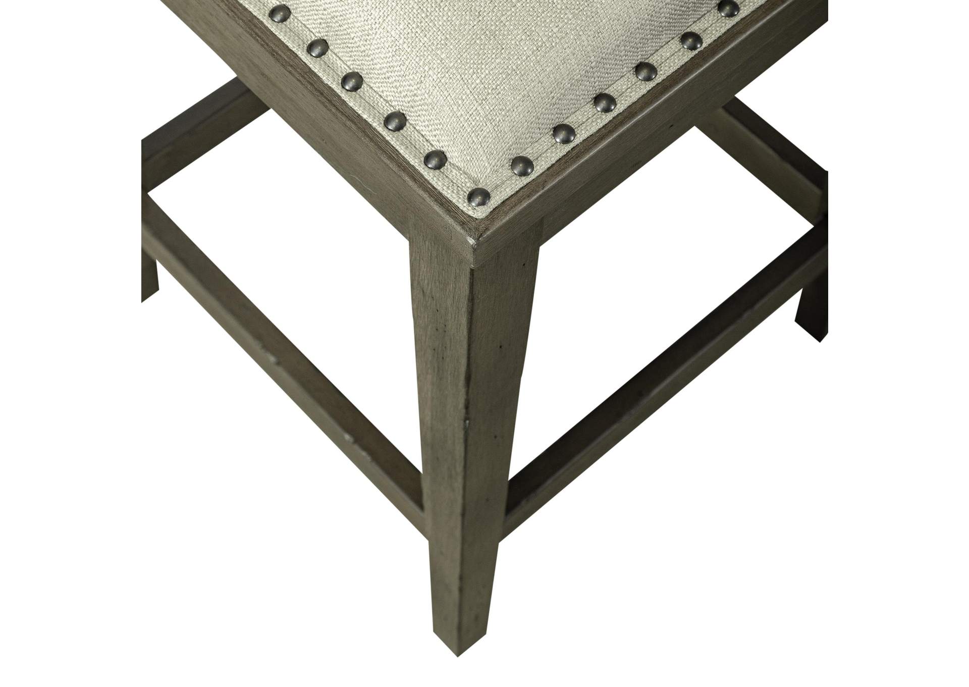 Americana Farmhouse Upholstered Console Stool,Liberty